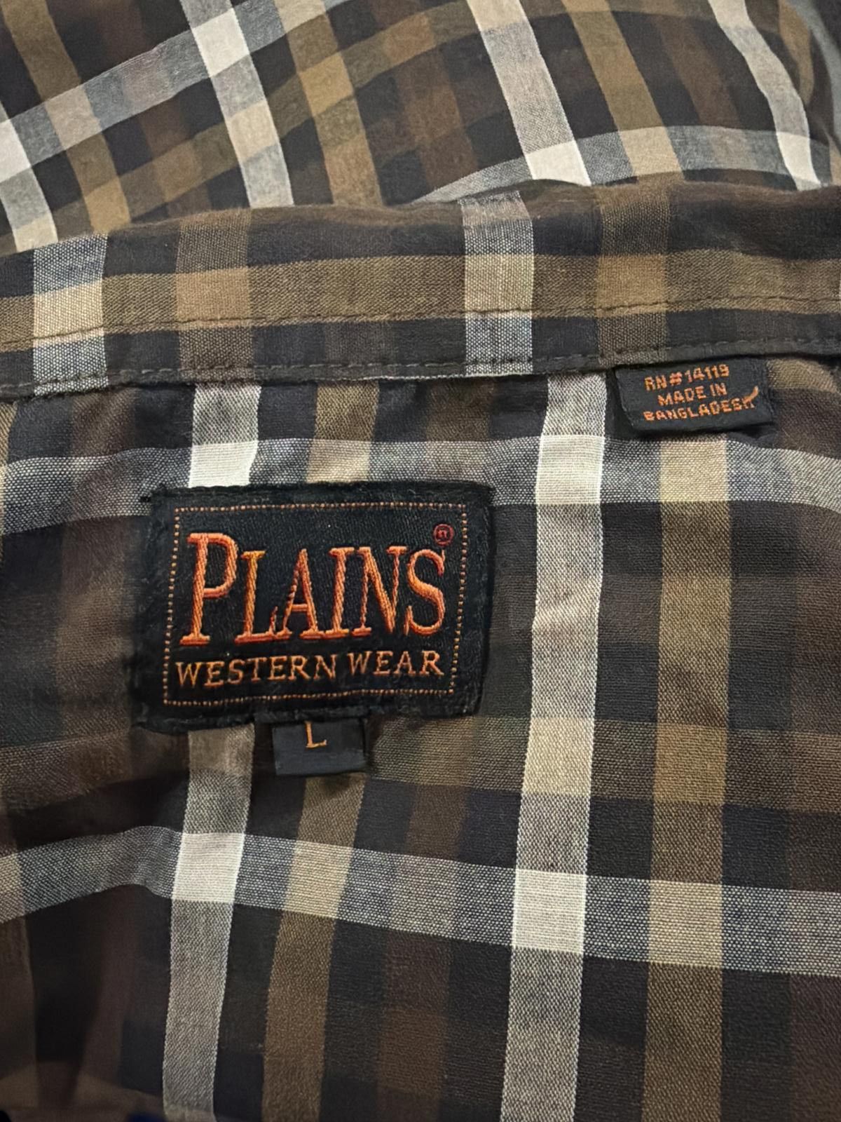 Other Vintage 90s Plains Western Cowboy Plaid Snap Shirt Size L Size US L / EU 52-54 / 3 - 3 Thumbnail
