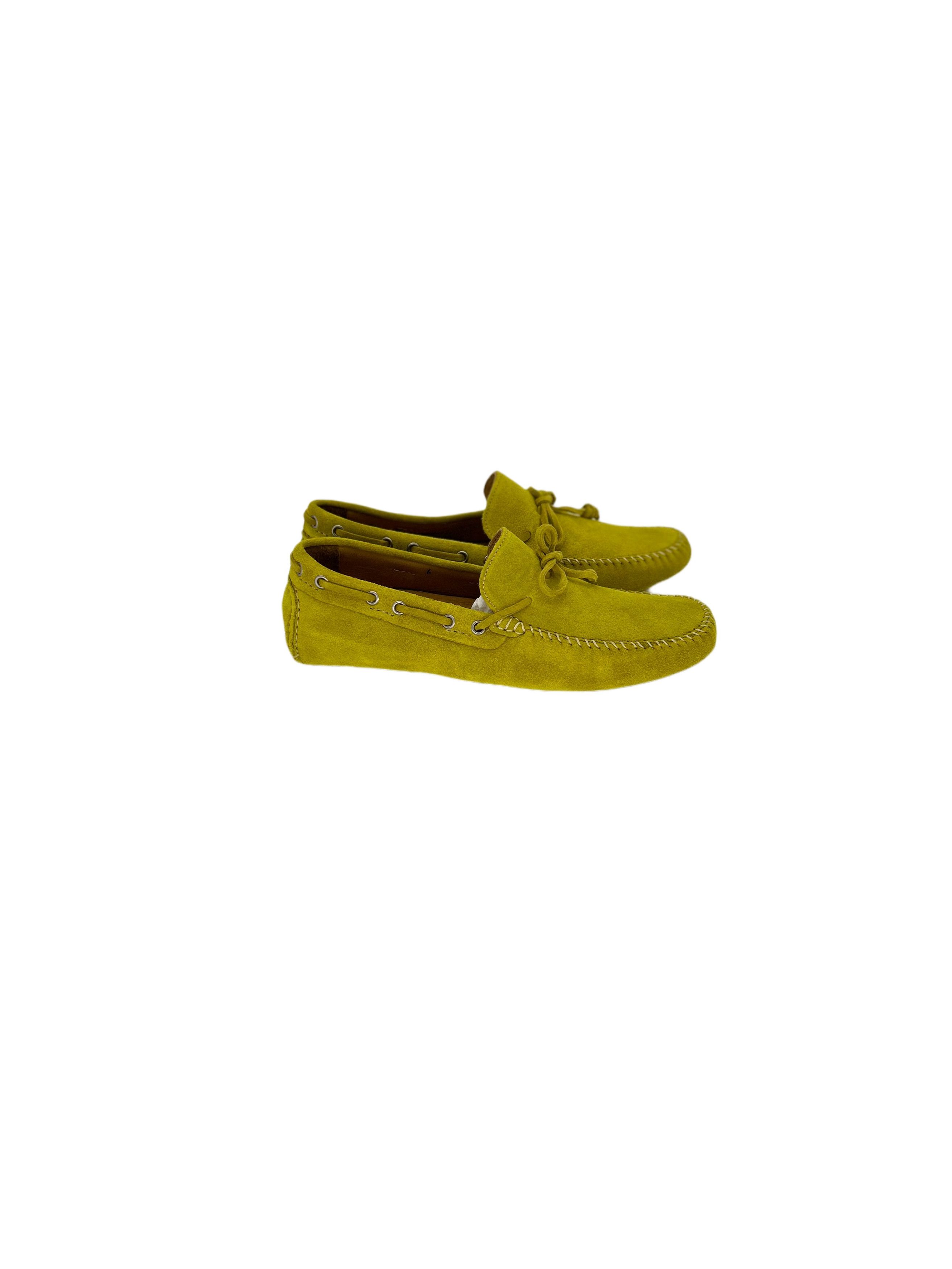 Mr. Hare Yellow Sergio Suede Driving Loafer Slip On Shoe Size US 7 / EU 40 - 2 Thumbnail
