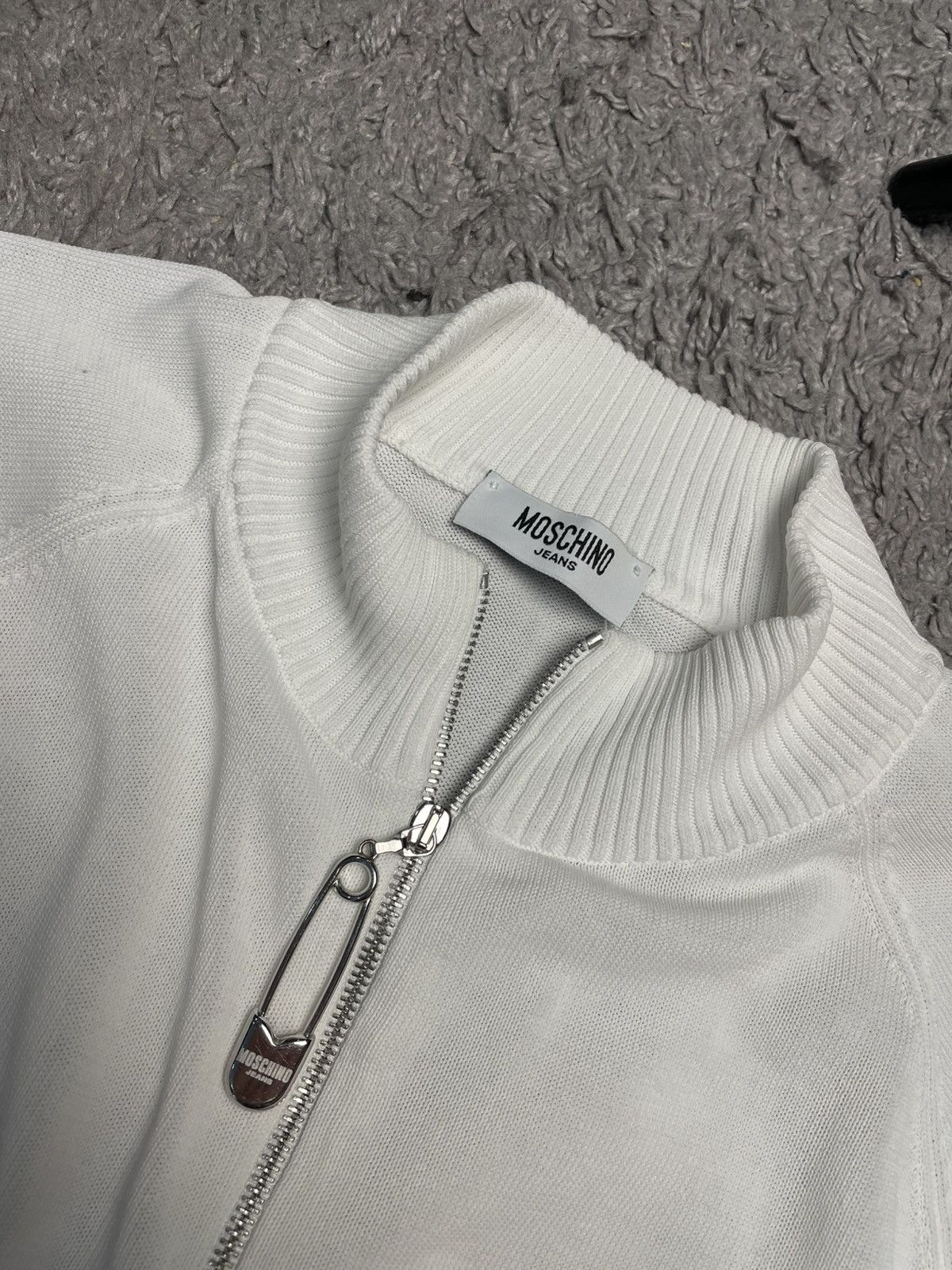 Moschino × Vintage Moschino Jeans Zip Up Sweater Size M / US 6-8 / IT 42-44 - 2 Thumbnail