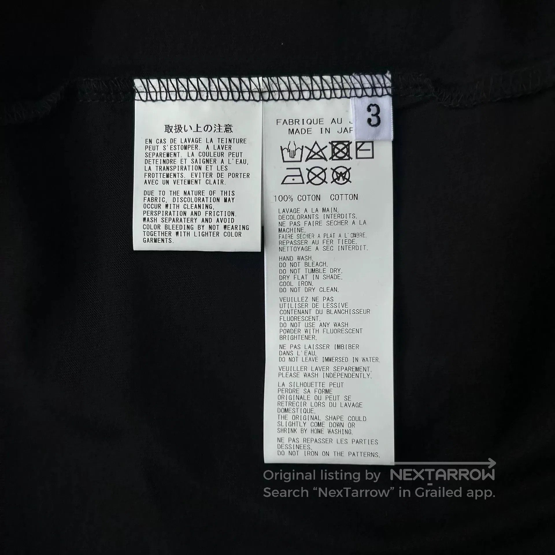 Yohji Yamamoto Yohji Yamamoto Black Long Sleeve T. Size US M / EU 48-50 / 2 - 7 Thumbnail