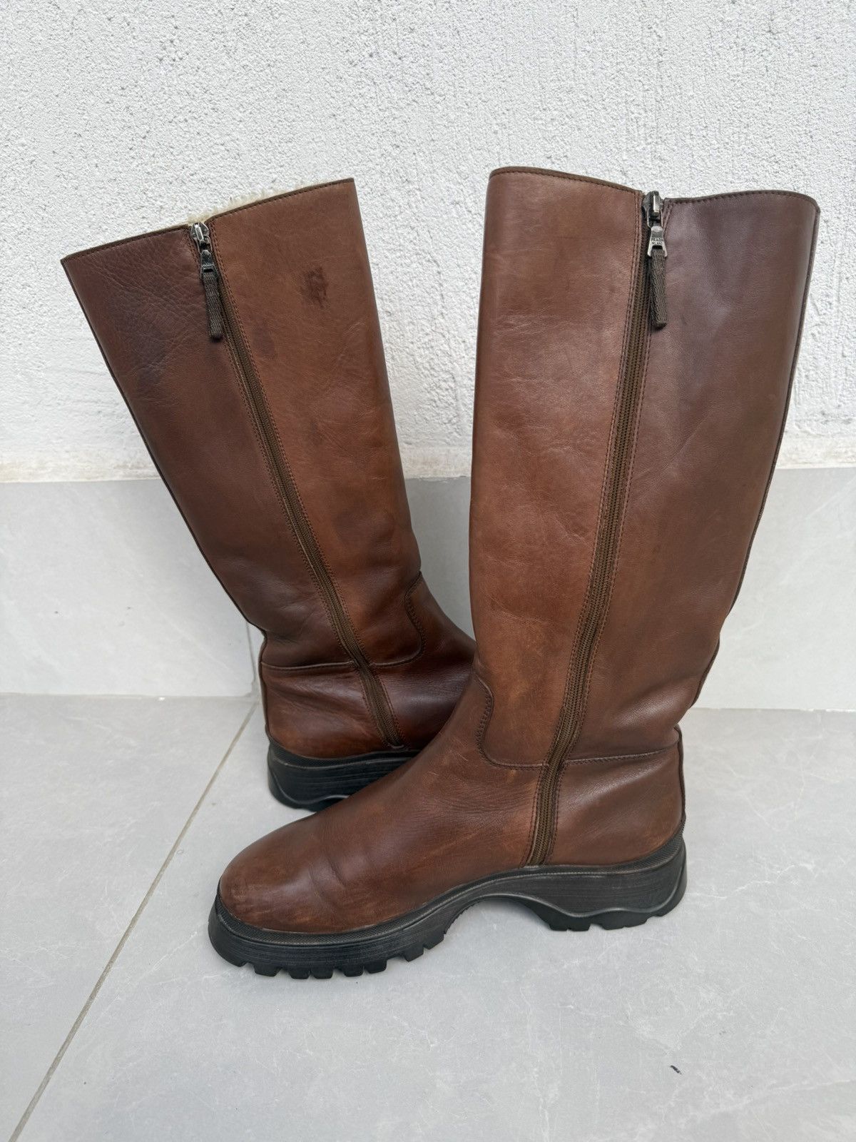 Prada ❤️🔥Rare lug sole boots Size US 8 / IT 38 - 11 Thumbnail