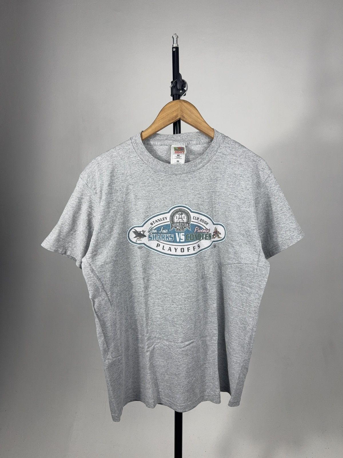 NHL Vintage 2002 NHL Stanley Cup Playoffs Sharks Coyotes 00s Tee Size US M / EU 48-50 / 2 - 1 Thumbnail
