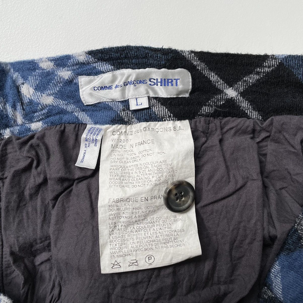 Comme des Garcons Check Wool Flared Leg Trousers Size US 36 / EU 52 - 4 Thumbnail