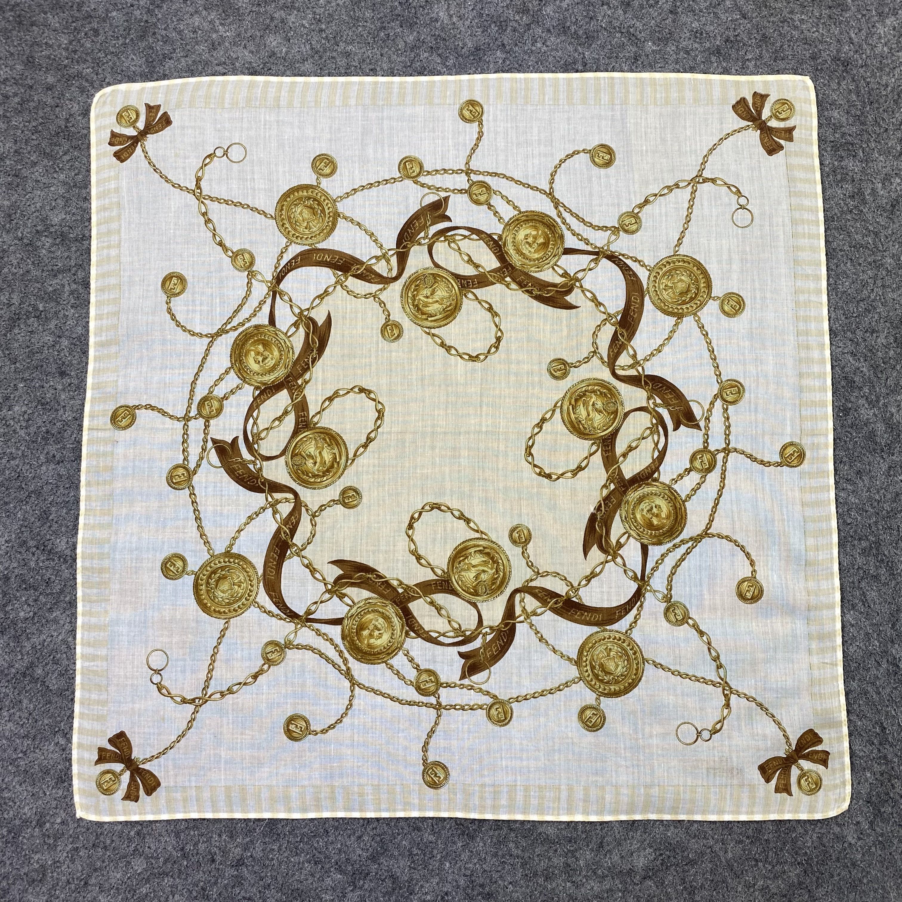 Fendi Fendi Handkerchief Neckerchief Bandana-B2066 Size ONE SIZE - 3 Thumbnail