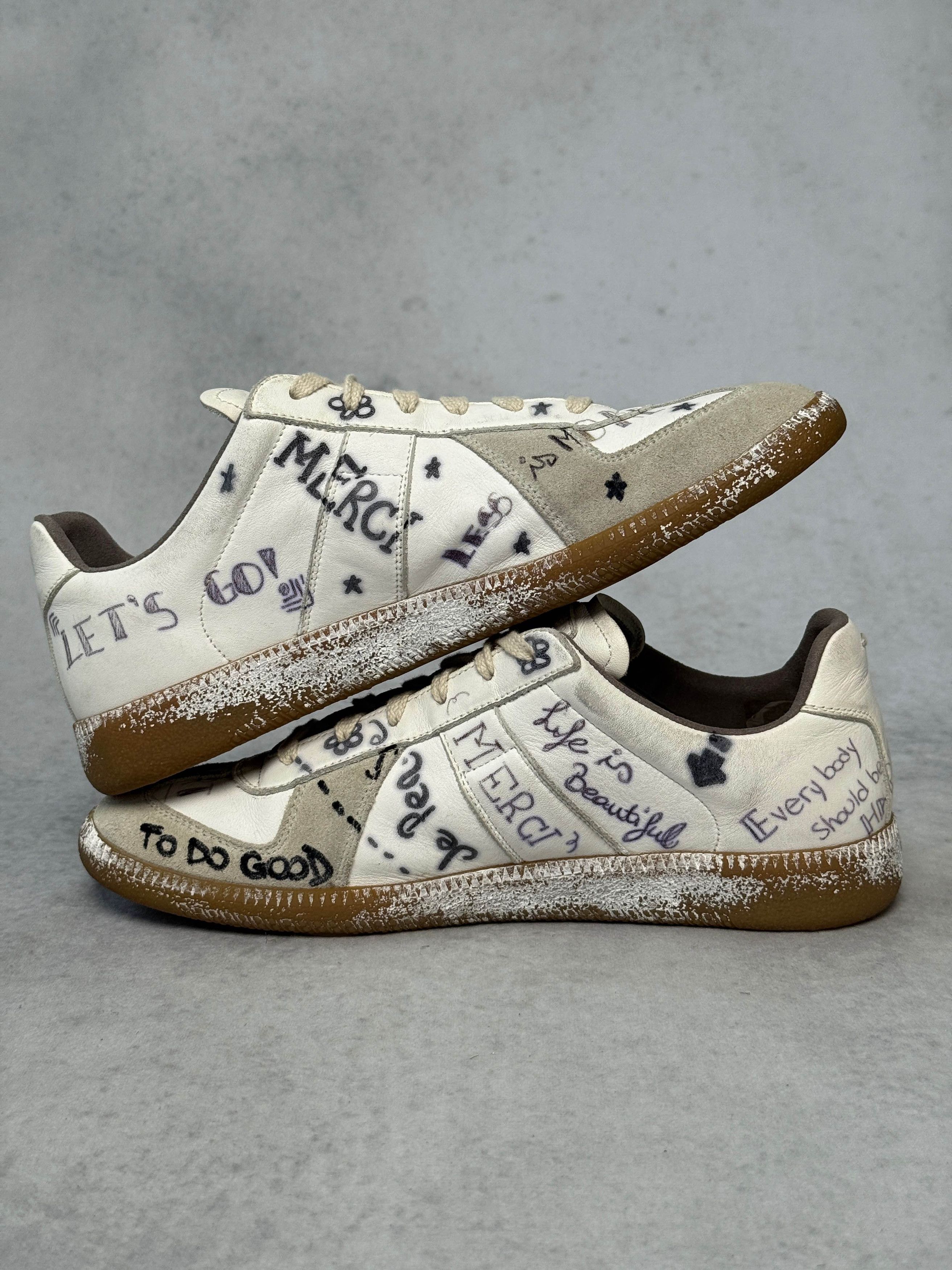 Maison Margiela Maison Margiela GATs 'Vintage Graffiti' Size US 7 / EU 40 - 3 Thumbnail