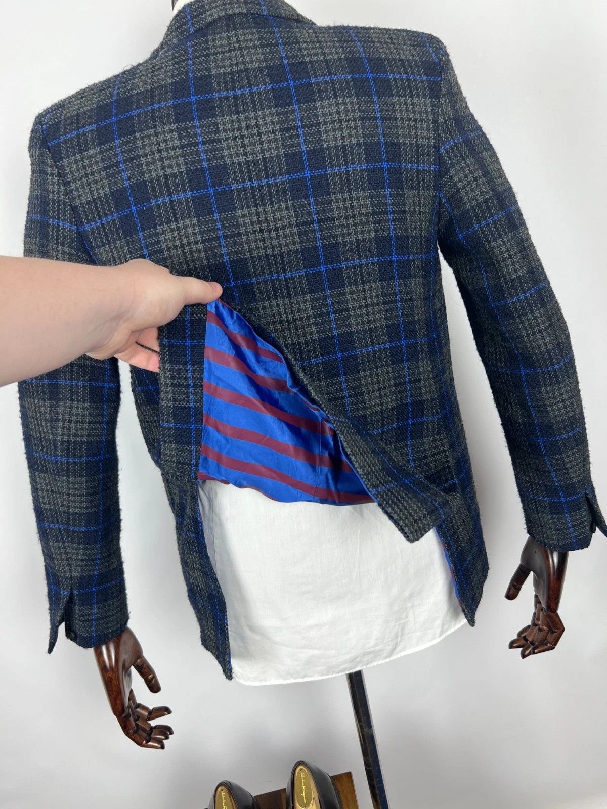 Paul Smith Paul Smith Double Breasted Plaid Blazer Jacket Size 36R - 7 Thumbnail
