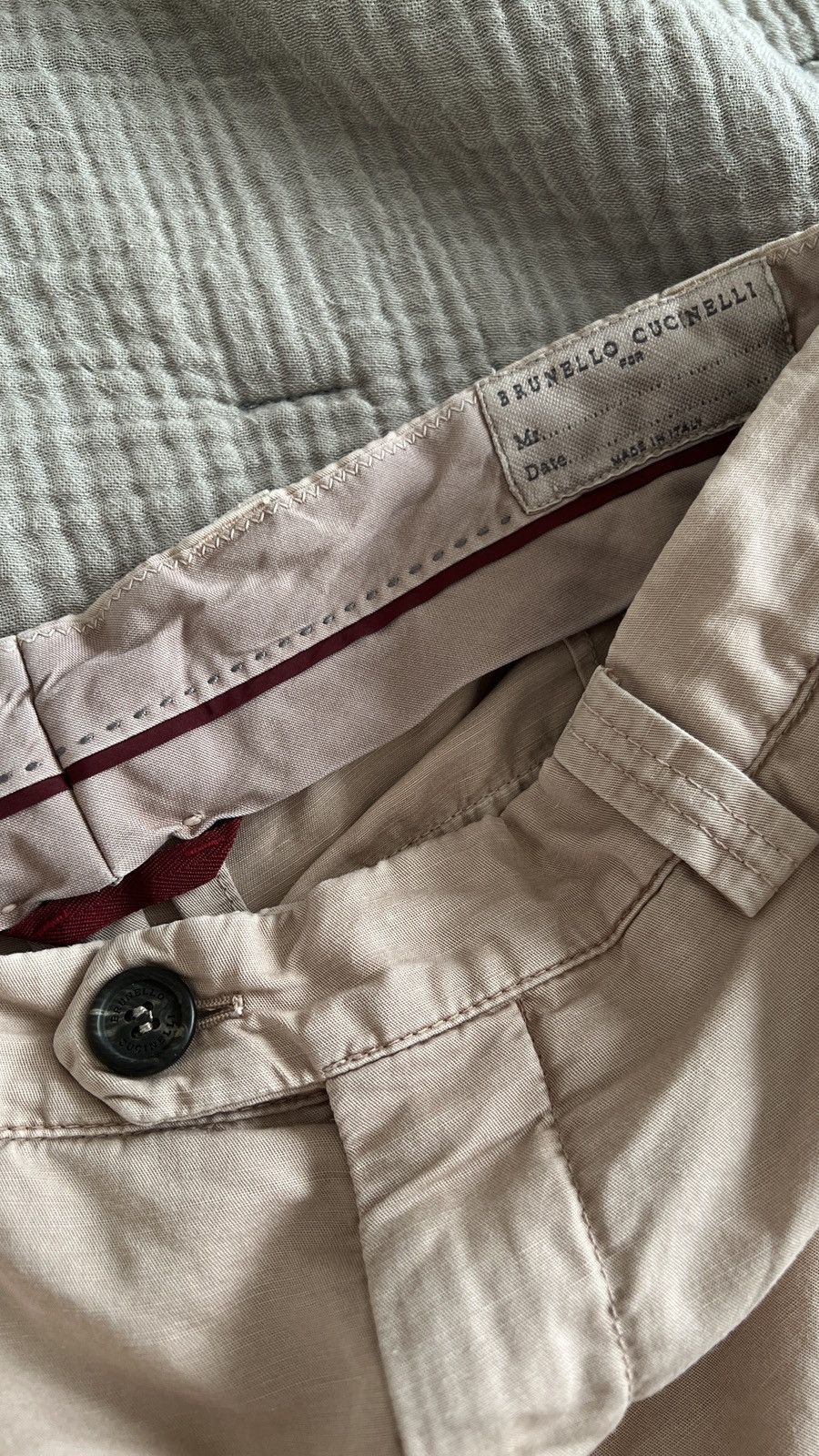 Brunello Cucinelli Brunello Cucinelli Linen Cotton Cargo Utility Pants Trousers Size US 30 / EU 46 - 3 Thumbnail