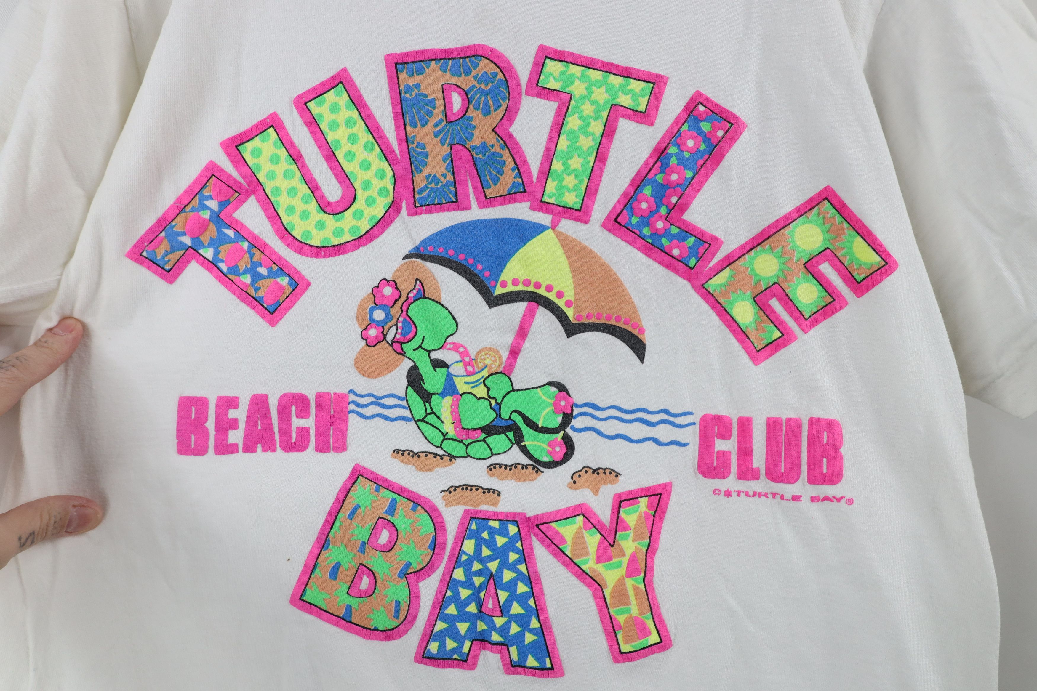 Vintage Vintage 90s Streetwear Bay Beach Club Short Sleeve T-Shirt Size M / US 6-8 / IT 42-44 - 4 Thumbnail
