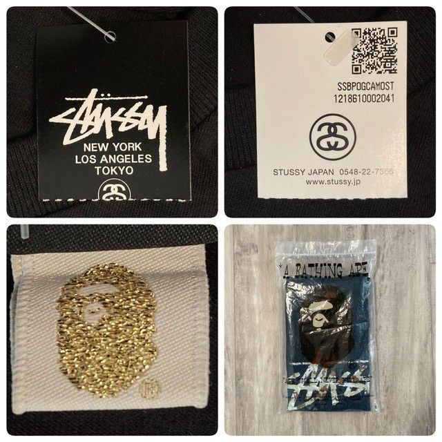 Bape × Stussy BAPE × Stussy ILL COLLABORATION Shark T-shirt a bathing ape Size US M / EU 48-50 / 2 - 8 Thumbnail