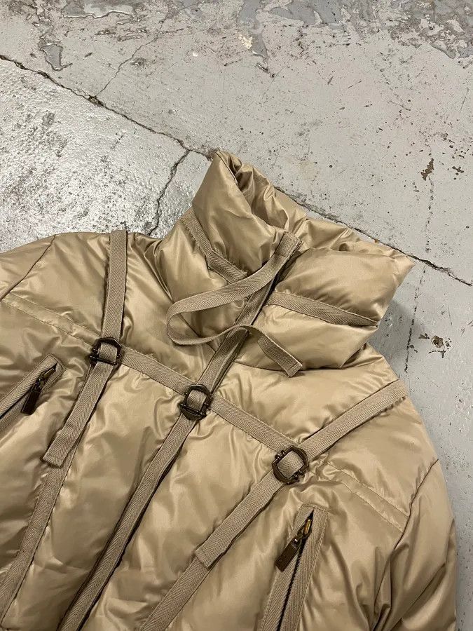 Just Cavalli 2000s Cavalli Harness Bondage Beige Puffer Jacket Size S / US 4 / IT 40 - 5 Thumbnail