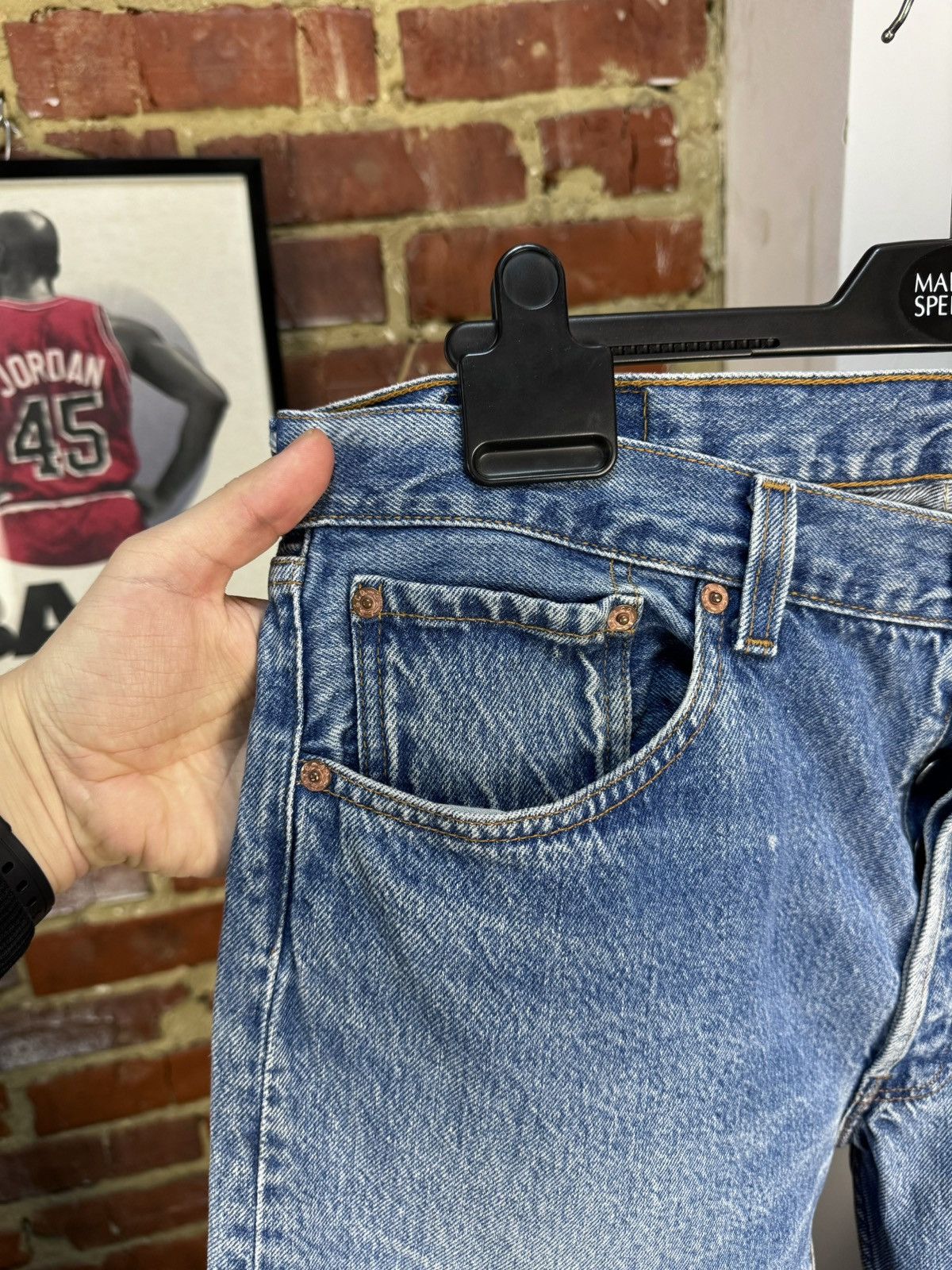 Levi's × Vintage Vintage LEVIS 501 Blue Regular Jeans Made in USA W38 L36(30) Size US 38 / EU 54 - 4 Thumbnail