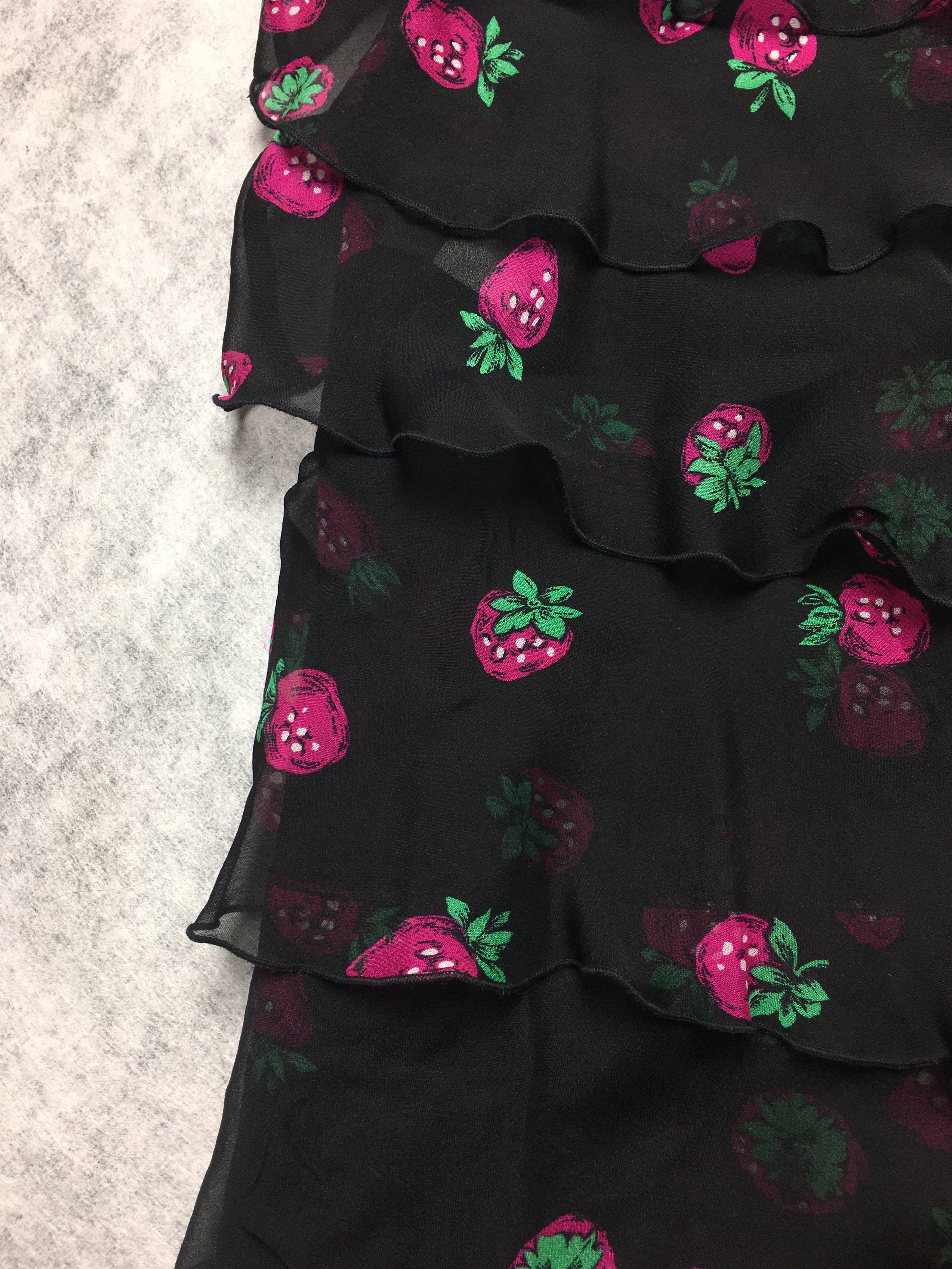 Moschino Moschino Cheap & Chic Silk Chiffon Strawberry Dress US 10 Size L / US 10 / IT 46 - 7 Thumbnail