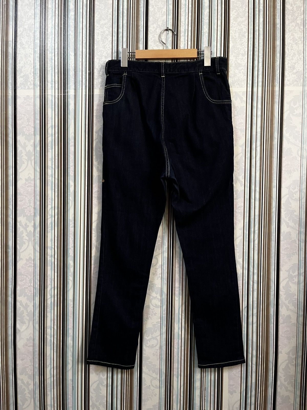 Issey Miyake 2000s mercibeaucoup dark indigo skinny stretch #D3 Size US 29 - 3 Thumbnail