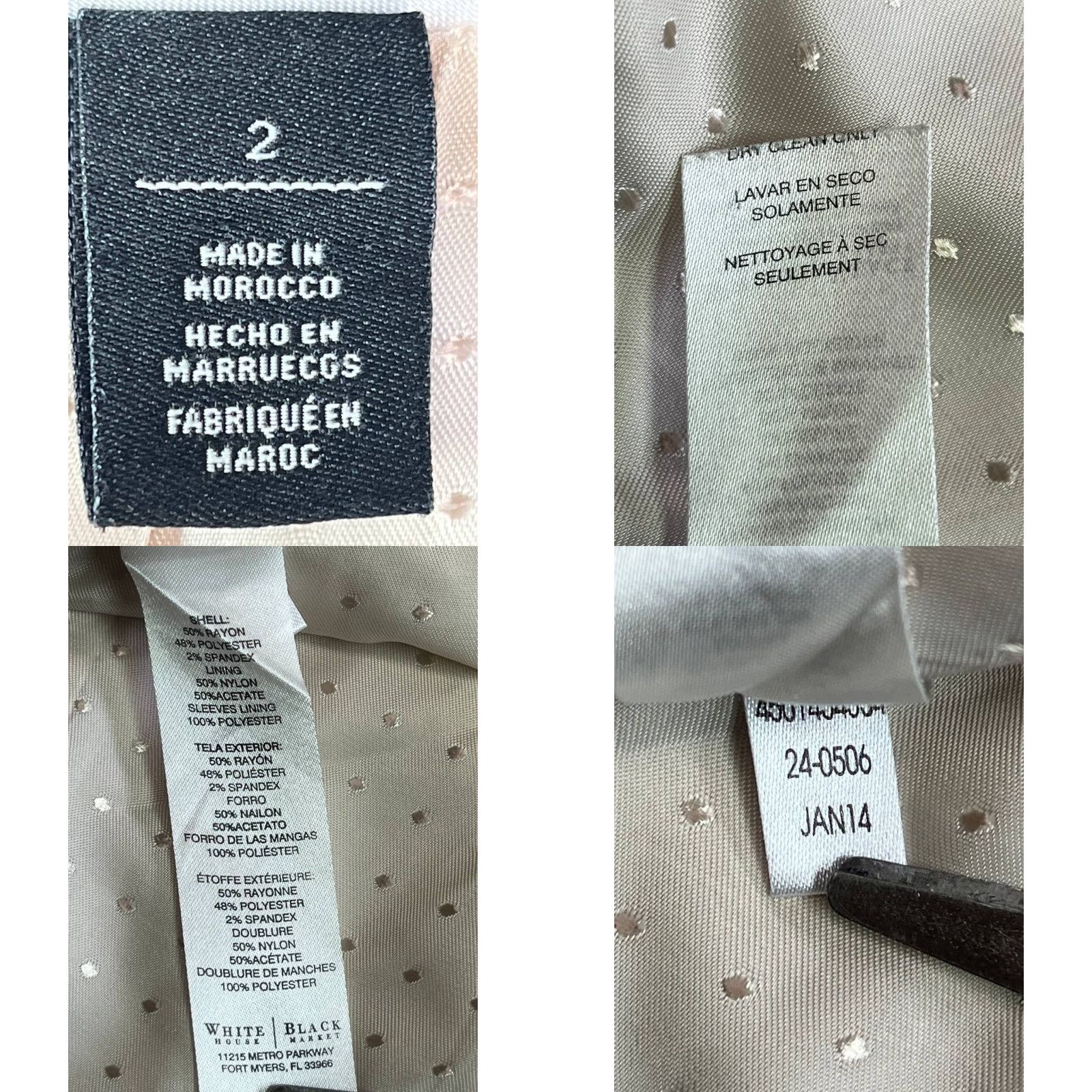 White House Black Market WHITE HOUSE BLACK MARKET Blazer 3/4 Sleeve Women Size 2 Gray Beige Suit Jacket/Blazer See Pics Size XS / US 0-2 / IT 36-38 - 9 Thumbnail