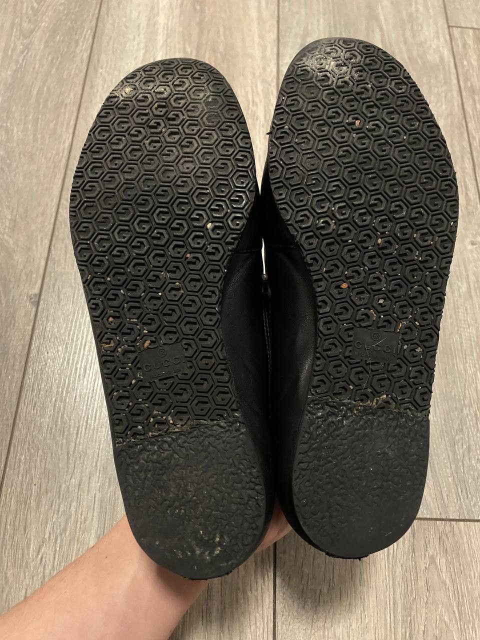 Gucci Vintage Sneakers Gucci Monogram GG Black Leather Size US 5 / IT 35 - 11 Thumbnail