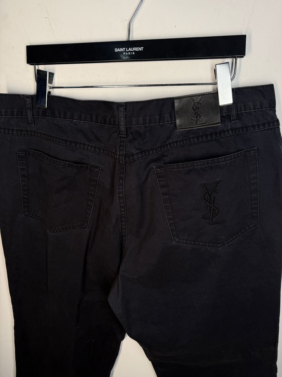 Yves Saint Laurent 40x30 YSL Jeans Black Denim Pants Cotton Casual Vintage y2k Size US 40 / EU 56 - 19 Thumbnail