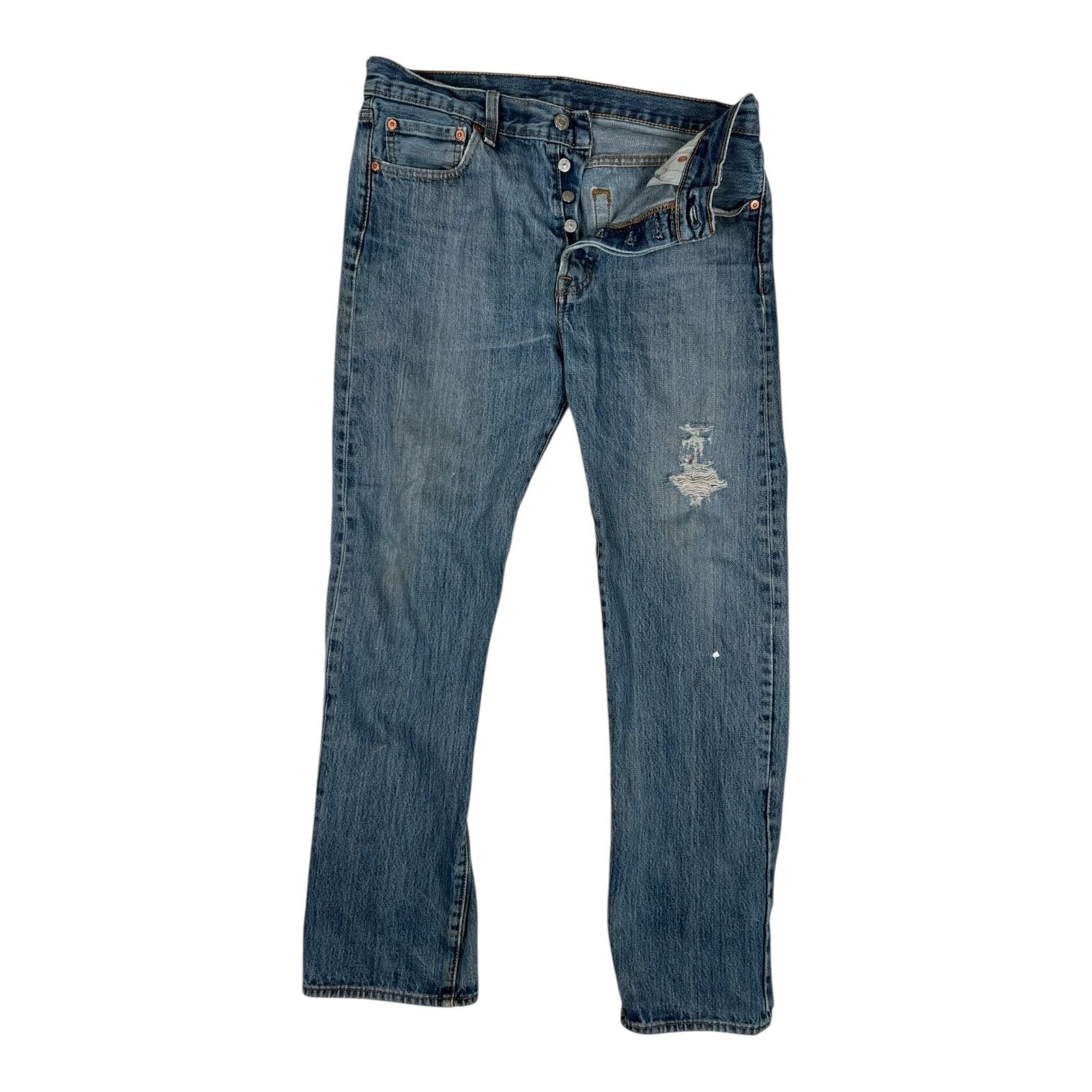 Vintage Levi’s 501 Blue Denim Jeans Size 34x32 Medium Wash D