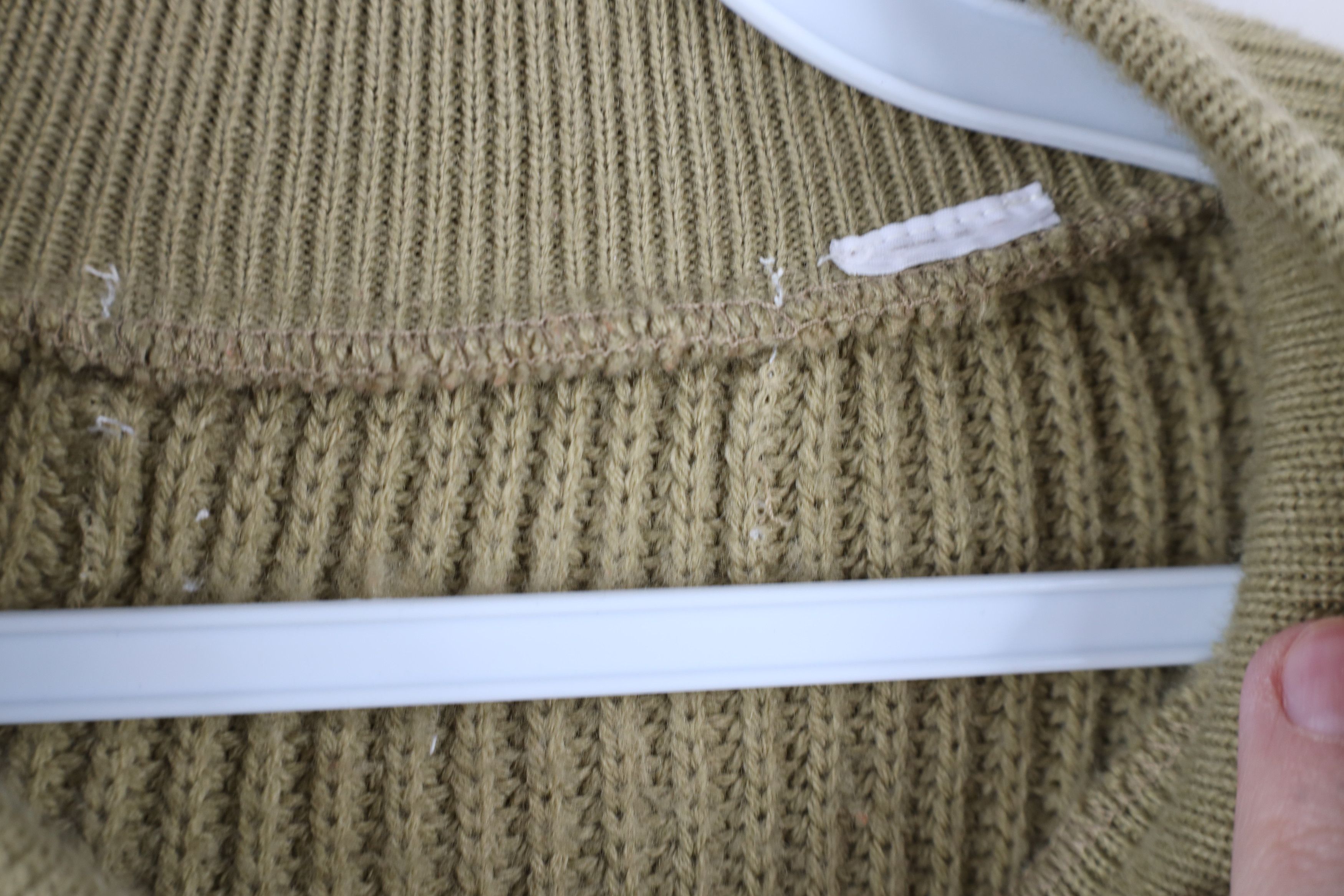 Vintage Vintage 90s Streetwear Patch Ribbed Knit Henley Sweater Size US XXL / EU 58 / 5 - 8 Thumbnail