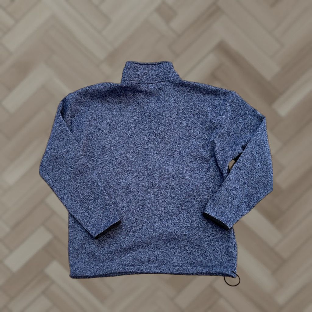 Pinko VS PINK Fleece Pullover 1/4 Zip Blue Heather Medium Women Pullover Fleece Cotton Blend Graphic Logo Activewear-3/4 Zip Pockets Size M / US 6-8 / IT 42-44 - 1 Thumbnail