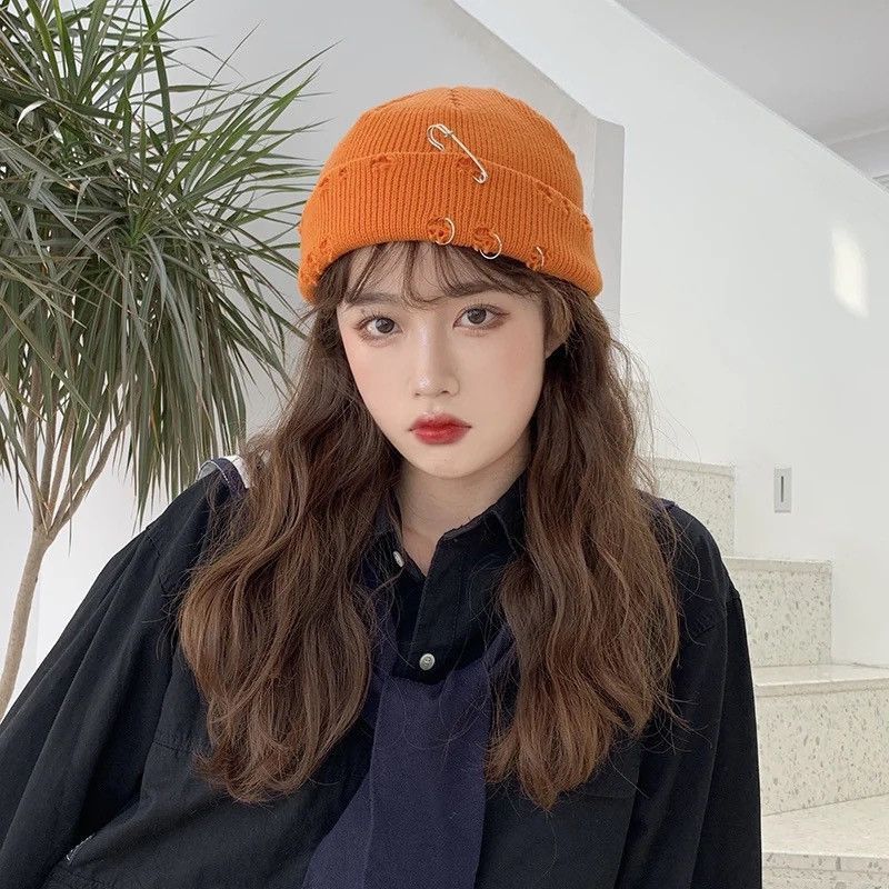Other Distressed Orange Beanie Size ONE SIZE - 3 Thumbnail