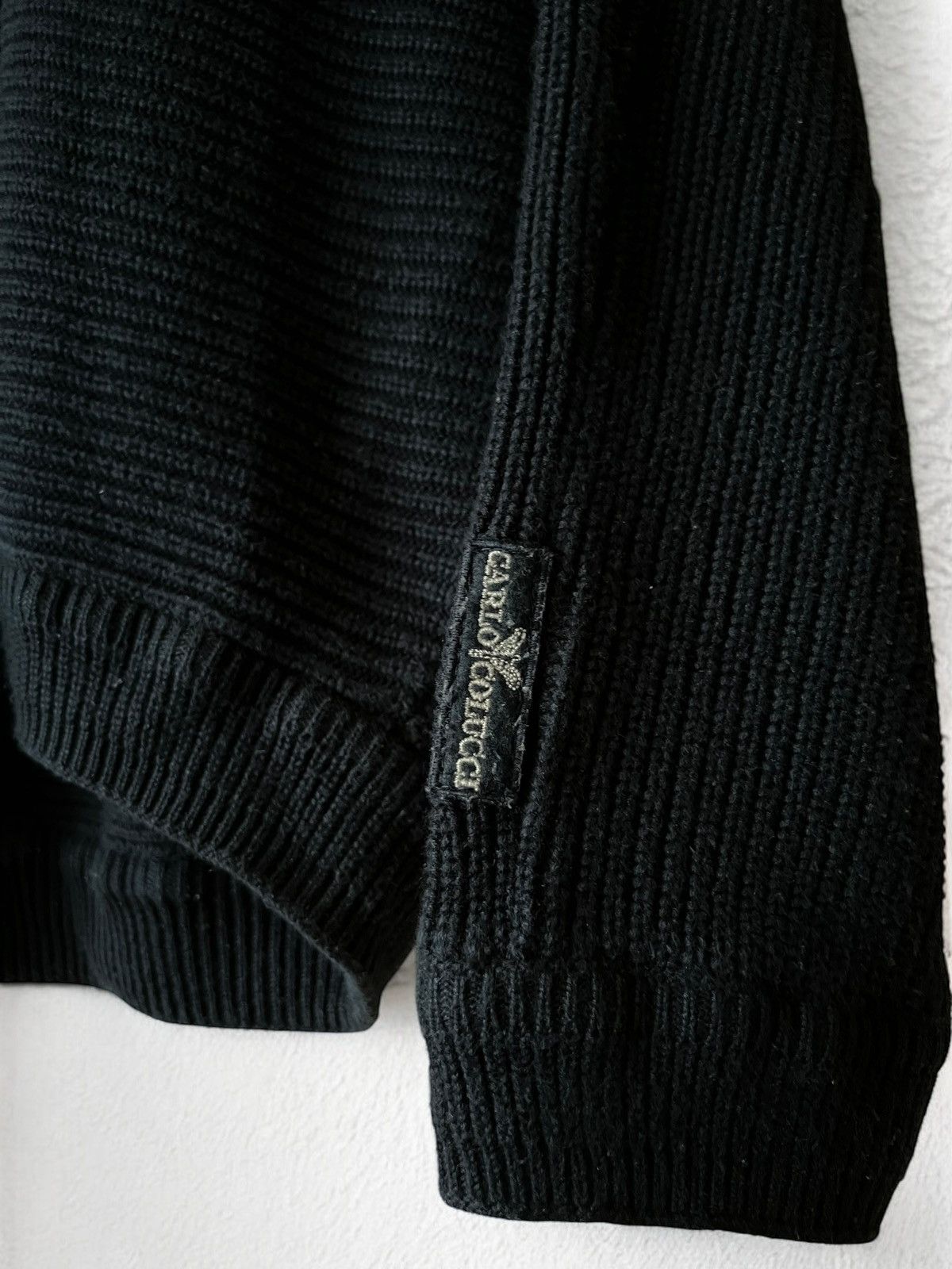 CARLO COLUCCI HEAVY KNIT CARDIGAN SWEATER AVANT GARDE y2k