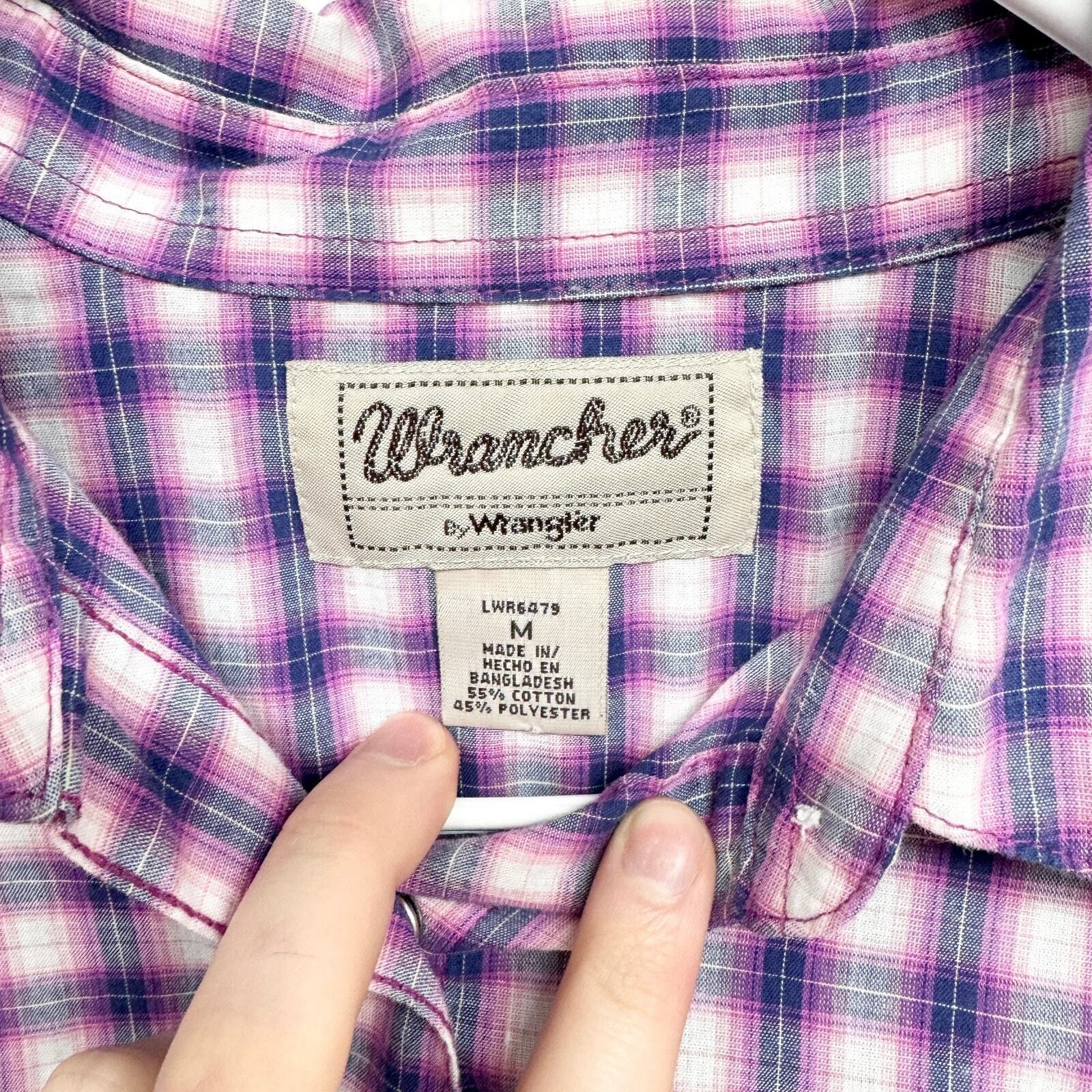 Wrangler Wrangler Pearl Snap Long Sleeve Plaid Button Down Medium Size M / US 6-8 / IT 42-44 - 2 Thumbnail