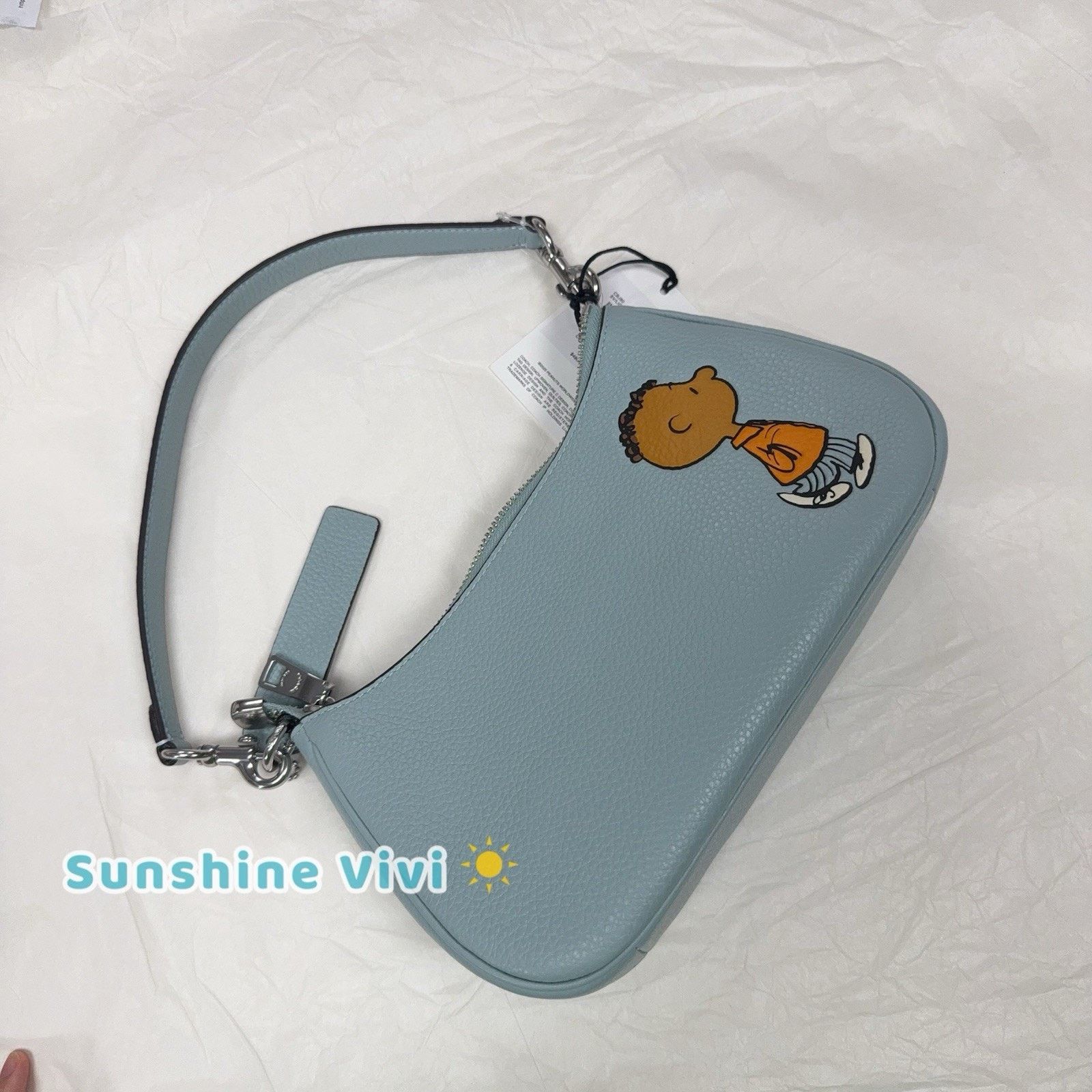Coach NWT Coach X Peanuts Teri Shoulder Franklin CBJ80 Light Blue Size ONE SIZE - 2 Thumbnail