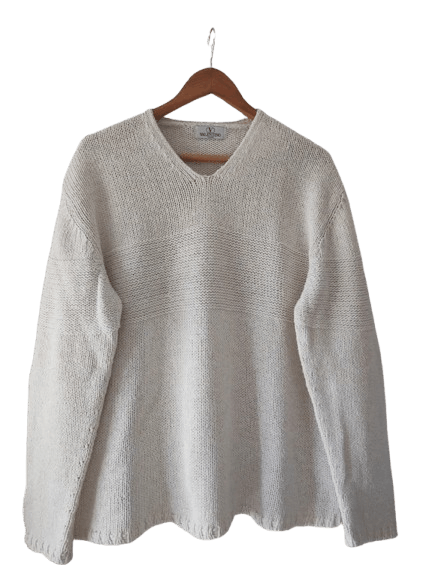 Valentino White Wool Knit Valentino Sweater Size L / US 10 / IT 46 - 2 Thumbnail