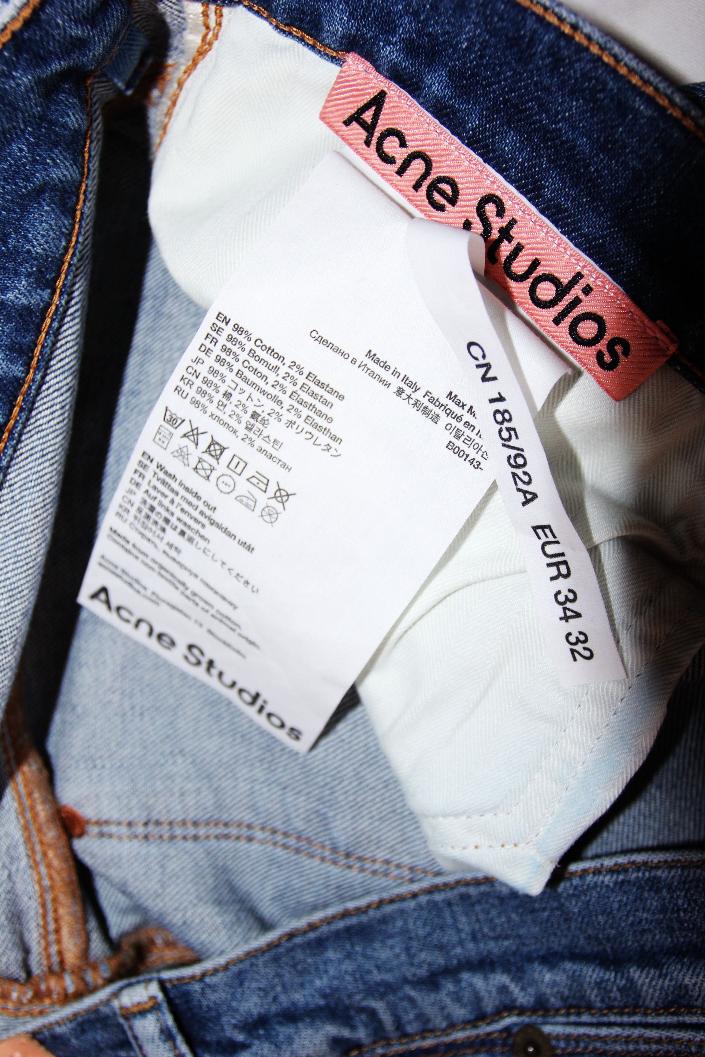Acne Studios BNWT AW22 ACNE STUDIOS MAX MID BLUE SLIM FIT JEANS 34 Size US 34 / EU 50 - 8 Thumbnail