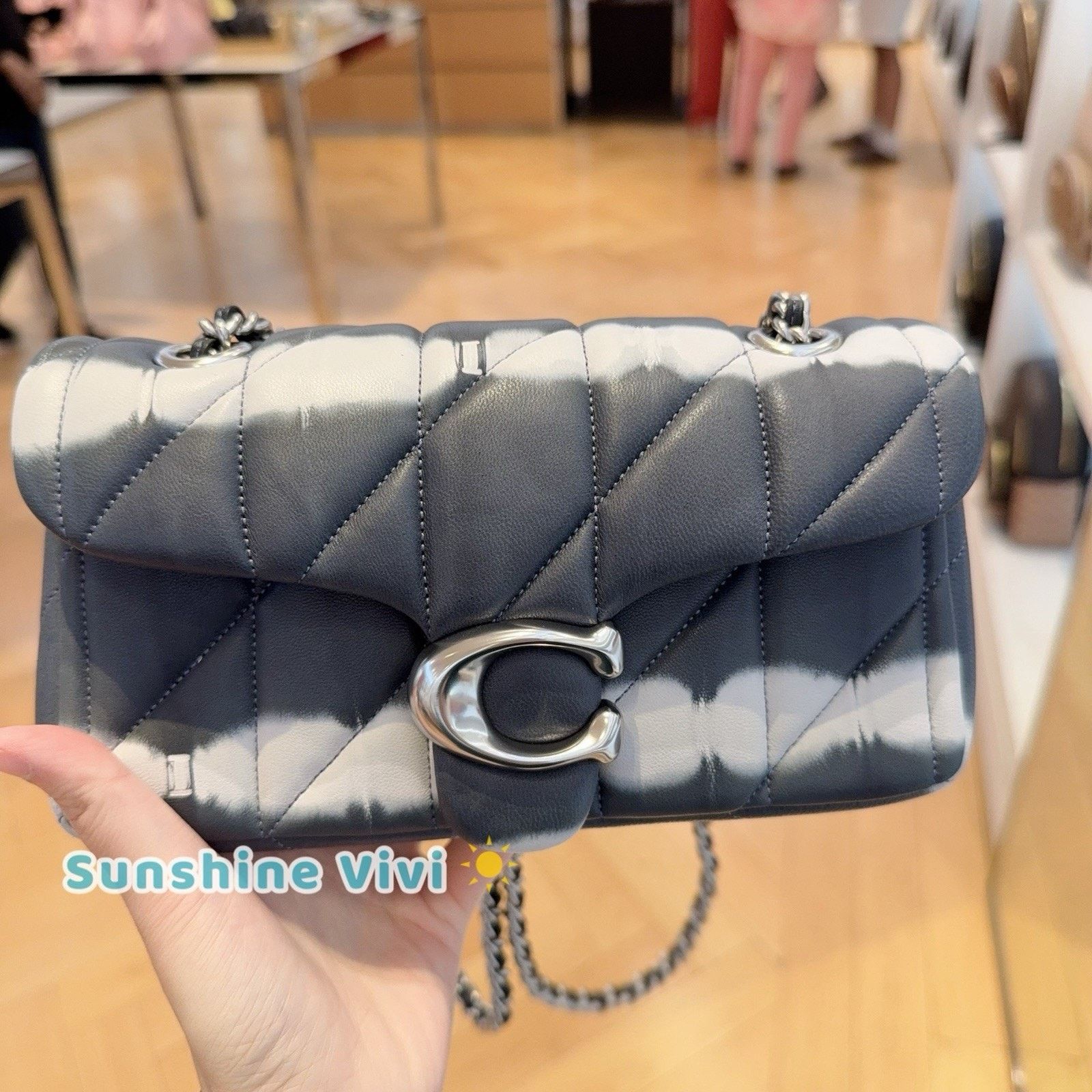 Coach NWT COACH CU080 Quilted Tabby Shoulder Bag 20 Midnight Navy Size ONE SIZE - 2 Thumbnail