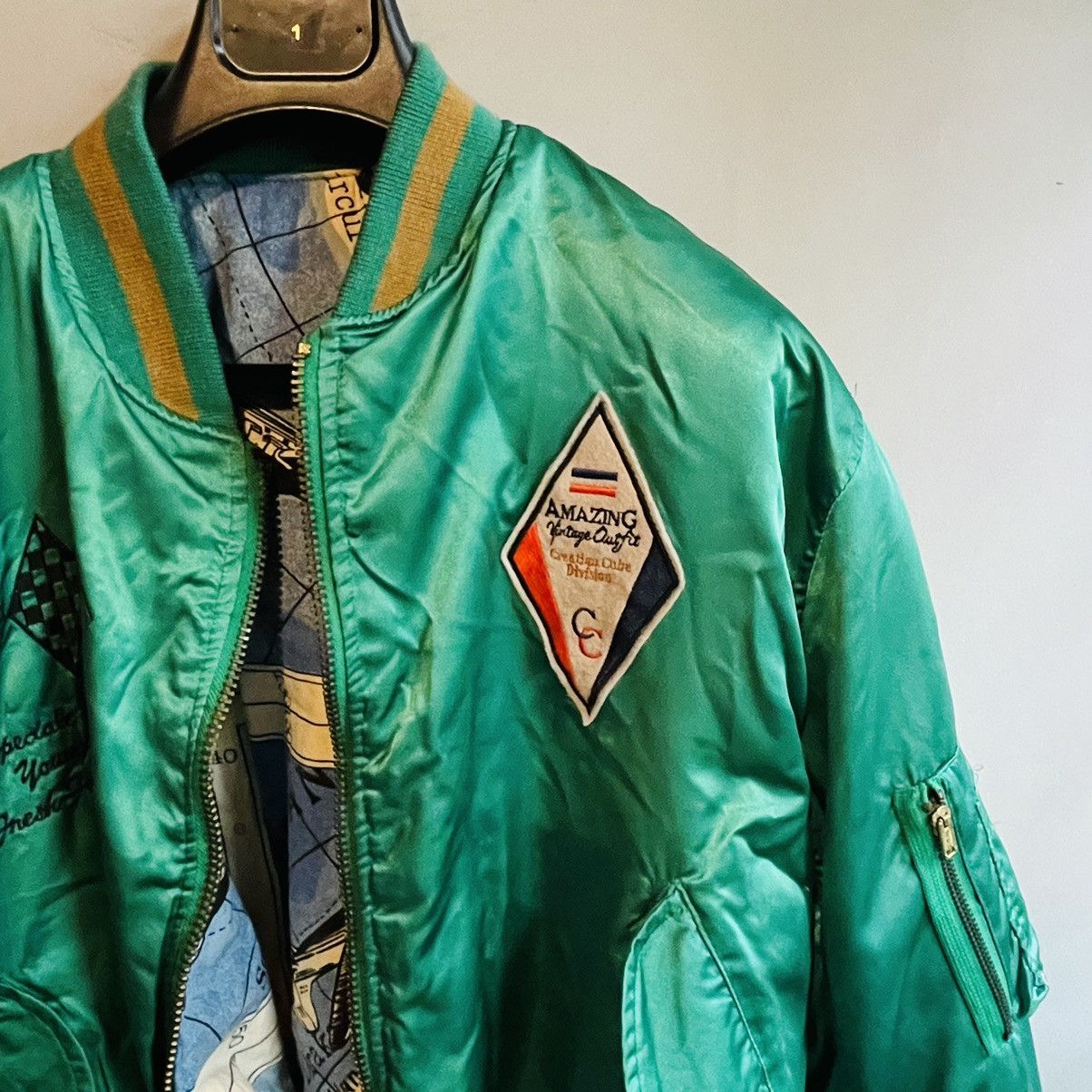 Vintage Vintage Reversible MA-1 Flight Jacket Size US M / EU 48-50 / 2 - 7 Thumbnail