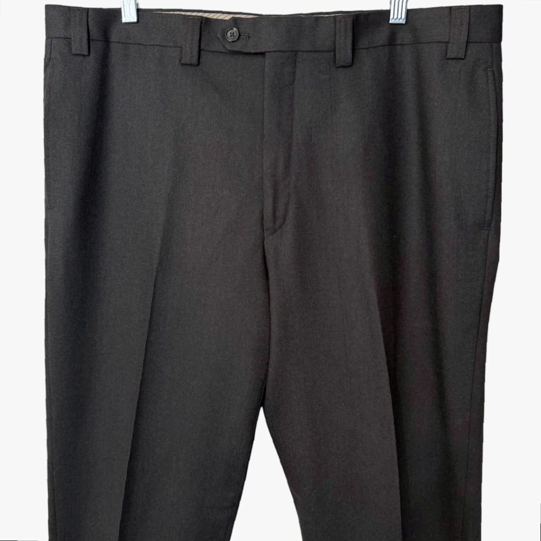 Ralph Lauren Lauren Ralph Lauren Wool Dress Pants Gray Men's 38X34 Flat-Front Trouser Slacks Dress Pants Business Formal Slacks Mens 38x34 Gray Wool Slacks Size US 38 / EU 54 - 5 Thumbnail