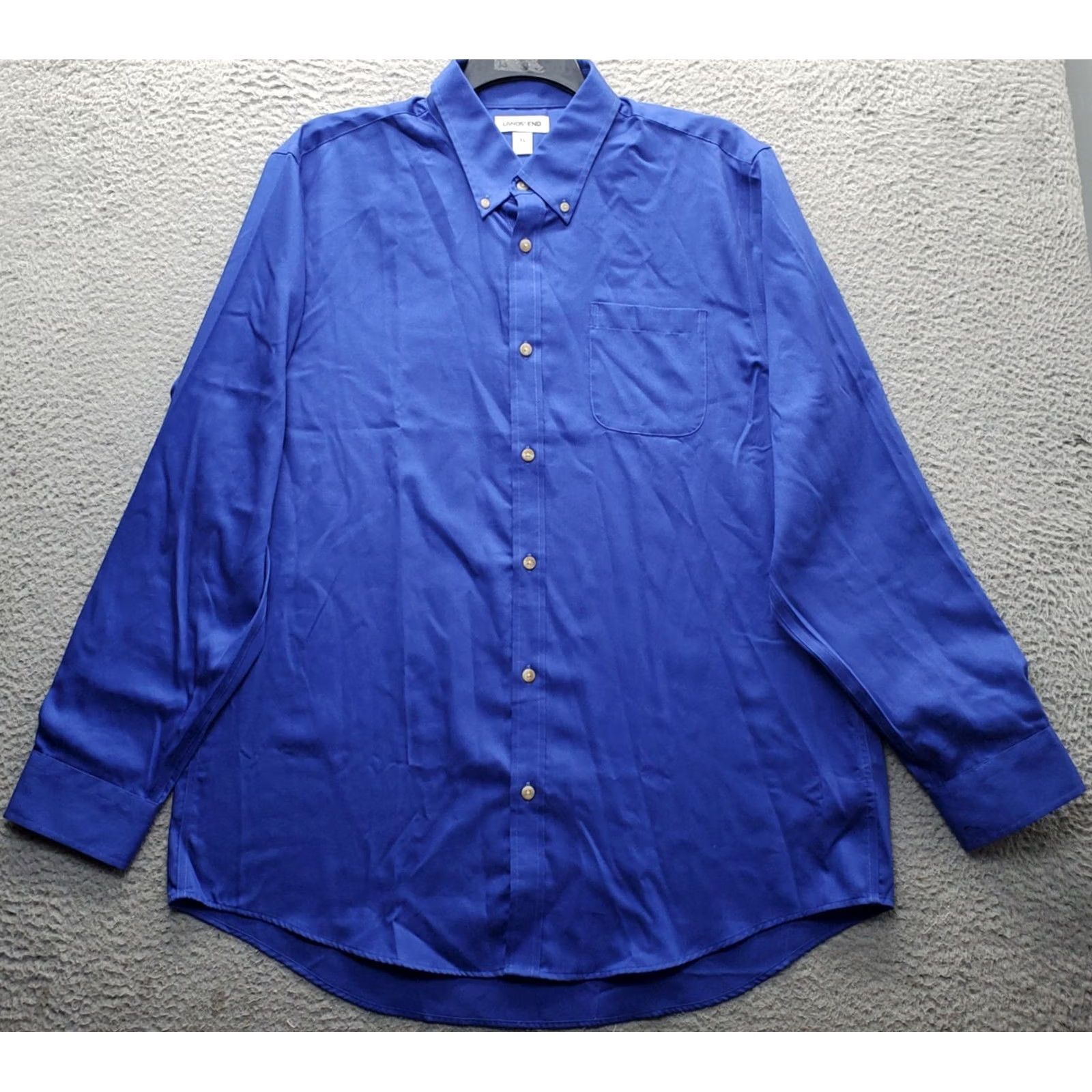 Lands' End Lands' End Shirt Mens XL Blue Classic Button-Down Long Sleeve Chest Pocket Shirt Size US XL / EU 56 / 4 - 2 Thumbnail