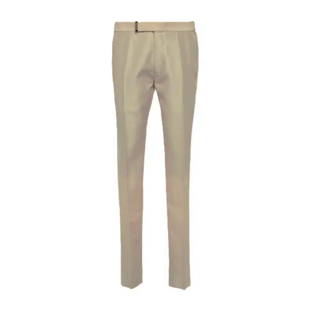 Tom Ford o1loc1c0425 PLAR05 Cotton Silk Atticus Trousers in Beige Size US 38 / EU 54 - 1 Preview