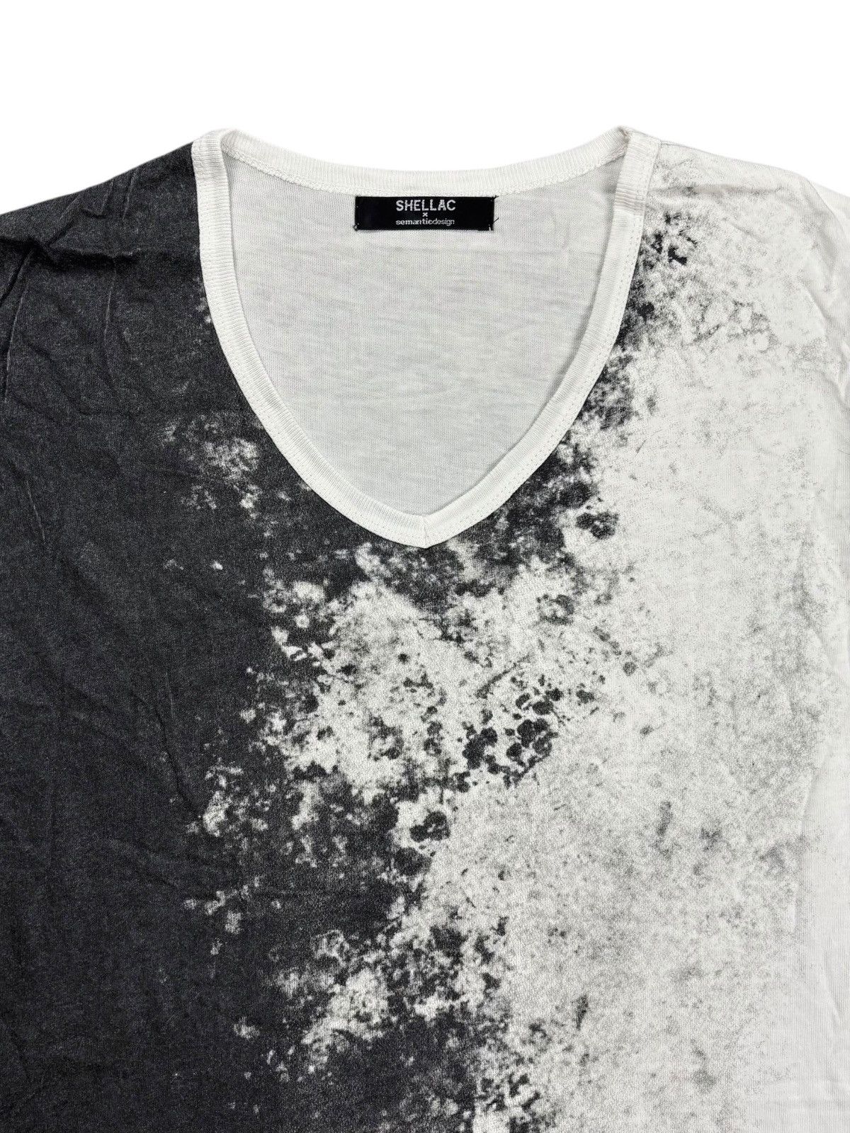 Shellac 2000s Shellac x Semantic - V-Neck Vkei Style Tee Size US M / EU 48-50 / 2 - 3 Thumbnail