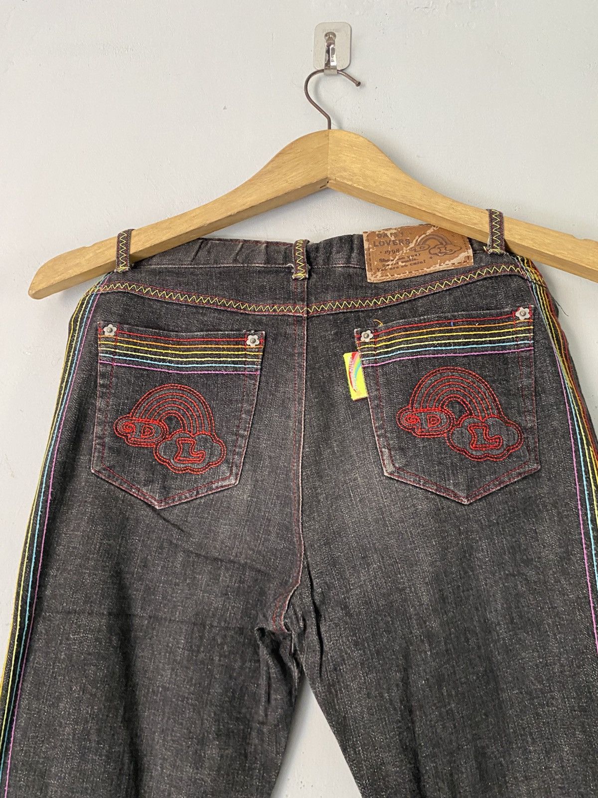Angel Blue × Hysteric Glamour × Japanese Brand 2000s daisy lovers flared denim jeans Size 26" / US 2 / IT 38 - 4 Thumbnail