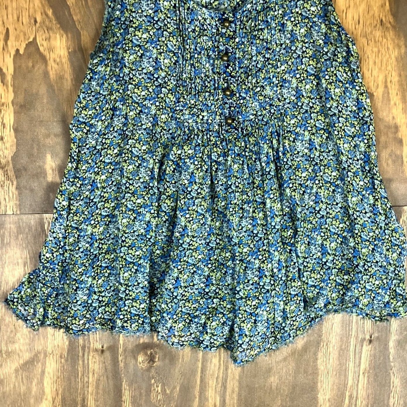 Juicy Couture Juicy Couture Blouse Multicolored Floral Sleeveless Sheer Lightweight Womens 6 Blue Floral Casual Workwear Party/Cocktail Shirt Women Size M / US 6-8 / IT 42-44 - 3 Thumbnail