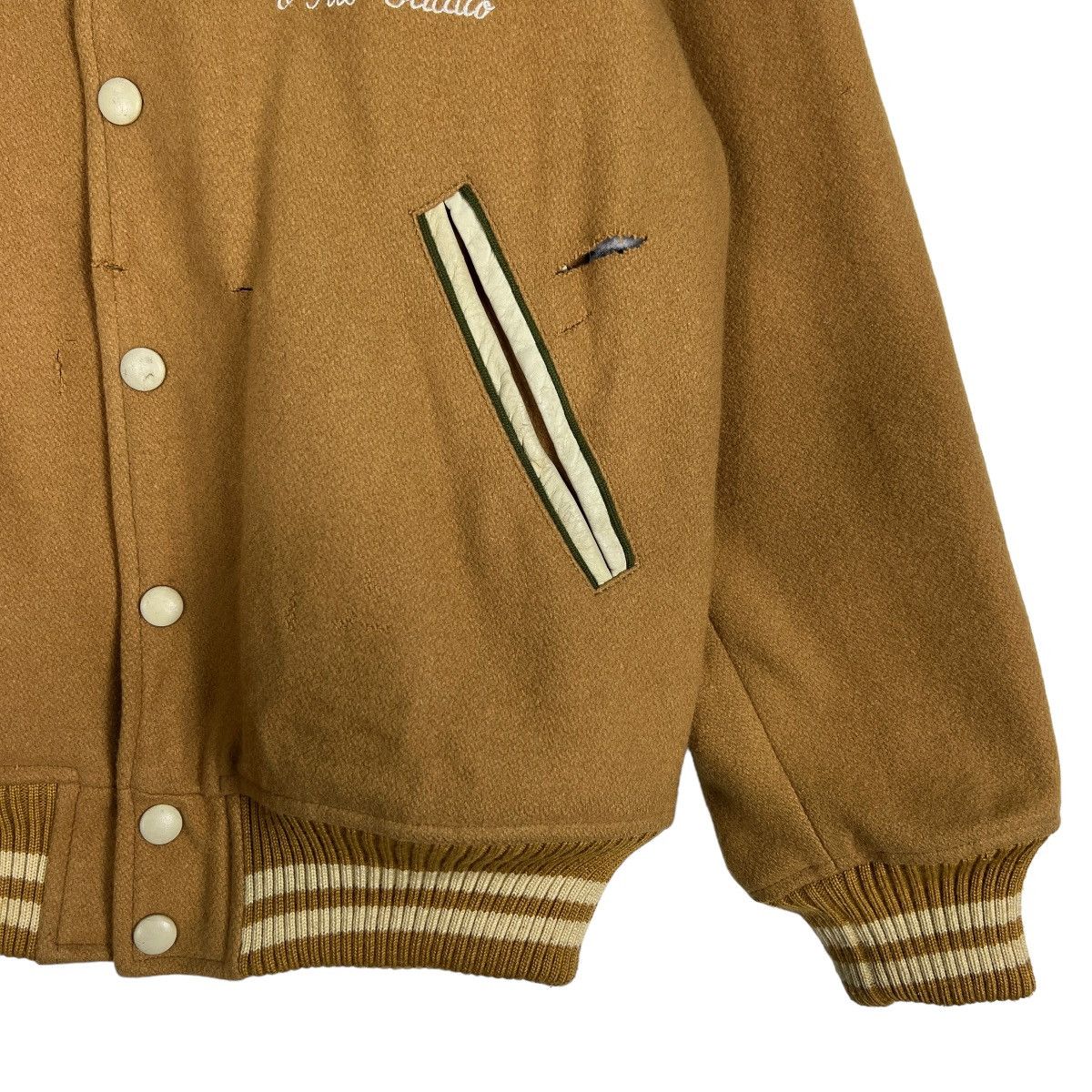 Takeo Kikuchi 🔥 MAUL RUCK TAKEO KIKUCHI WOOL VARSITY BOMBER JACKET Size US L / EU 52-54 / 3 - 5 Thumbnail