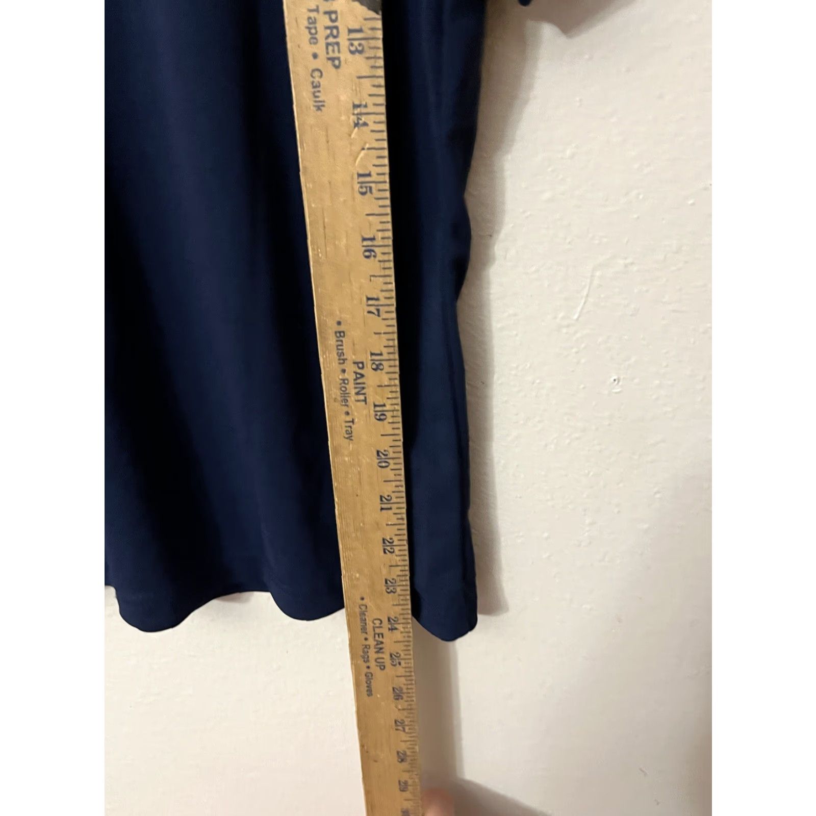 Express VINTAGE EXPRESS V-Neck Top Short Sleeve Womens Large Navy Blue Casual Cotton Spandex Size L / US 10 / IT 46 - 4 Thumbnail