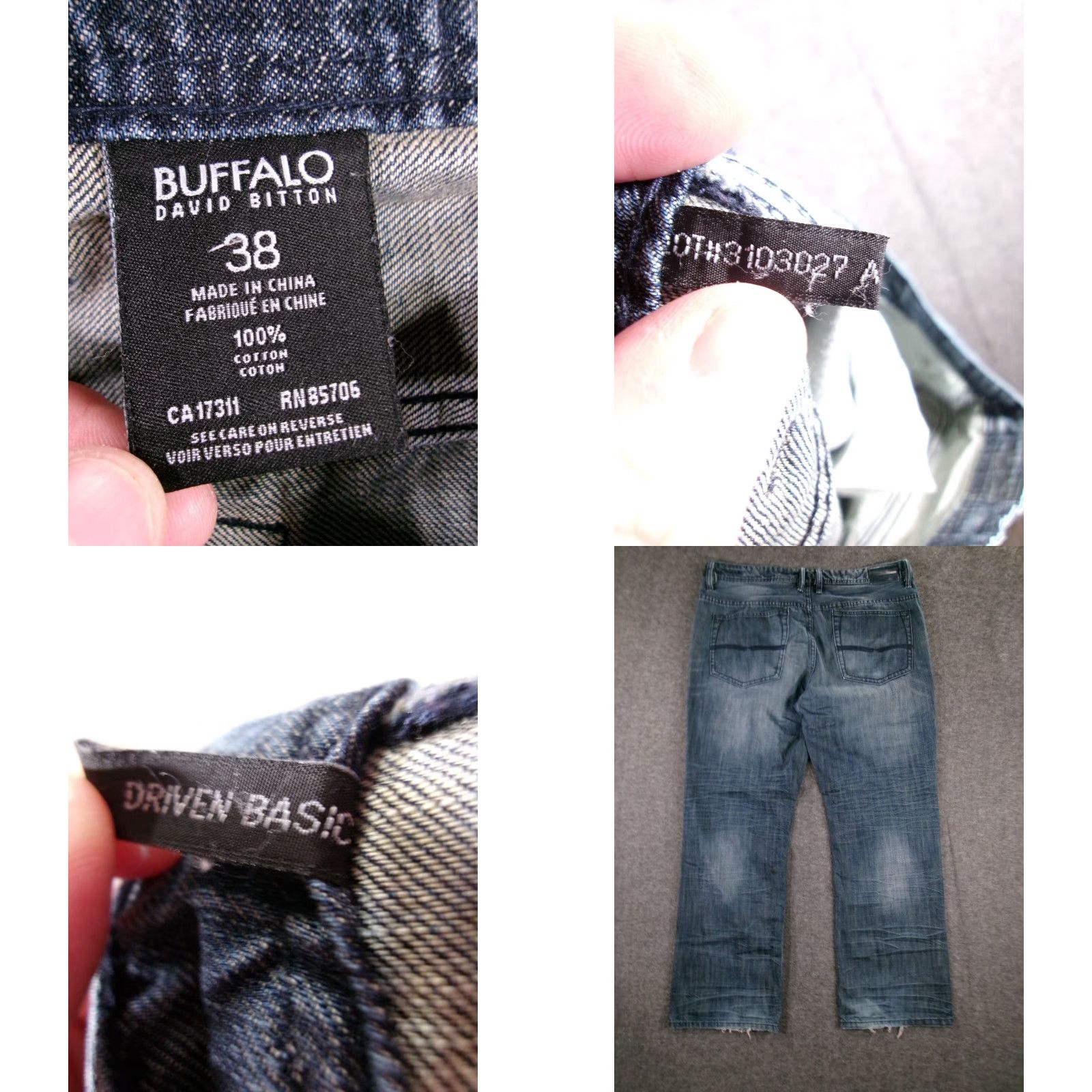 Buffalo David Bitton VINTAGE Buffalo David Bitton Jeans Men's 38x31 Denim Straight Fit Blue 90s Logo Distressed Baggy Size US 38 / EU 54 - 8 Thumbnail