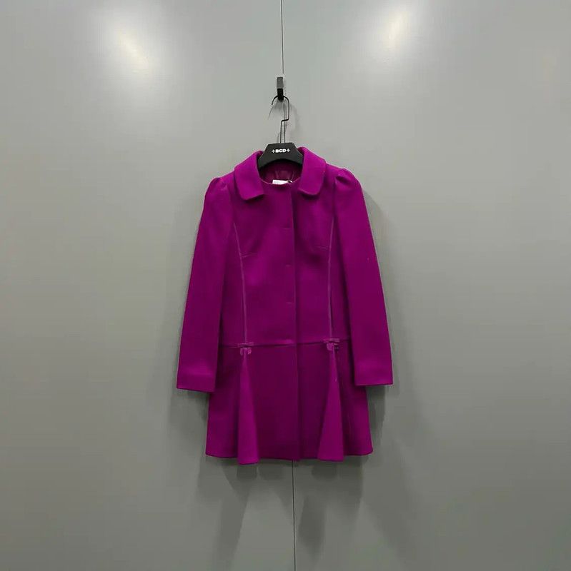 Valentino Valentino Pink Cotton Mid-Length Coat 0089 Size ONE SIZE - 1 Thumbnail