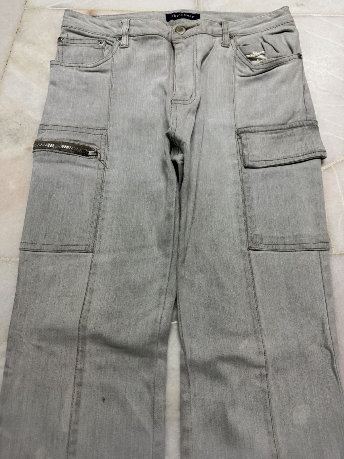 Japanese Brand FLARE BOOTCUT JAPANESE CARGO DENIM JEANS STRETCHABLE Size US 28 / EU 44 - 3 Thumbnail