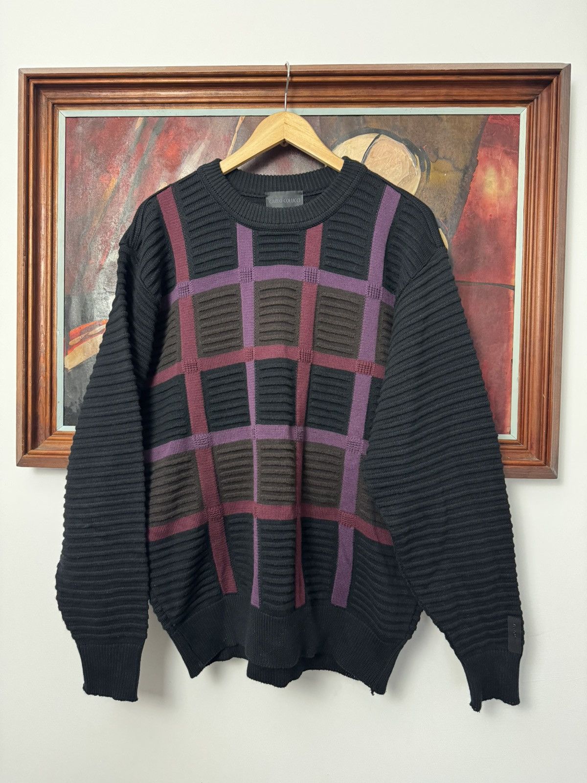 Carlo Colucci Vintage Carlo Colucci Cable Sweater Knit Large Coogi Vibe Size US M / EU 48-50 / 2 - 1 Thumbnail