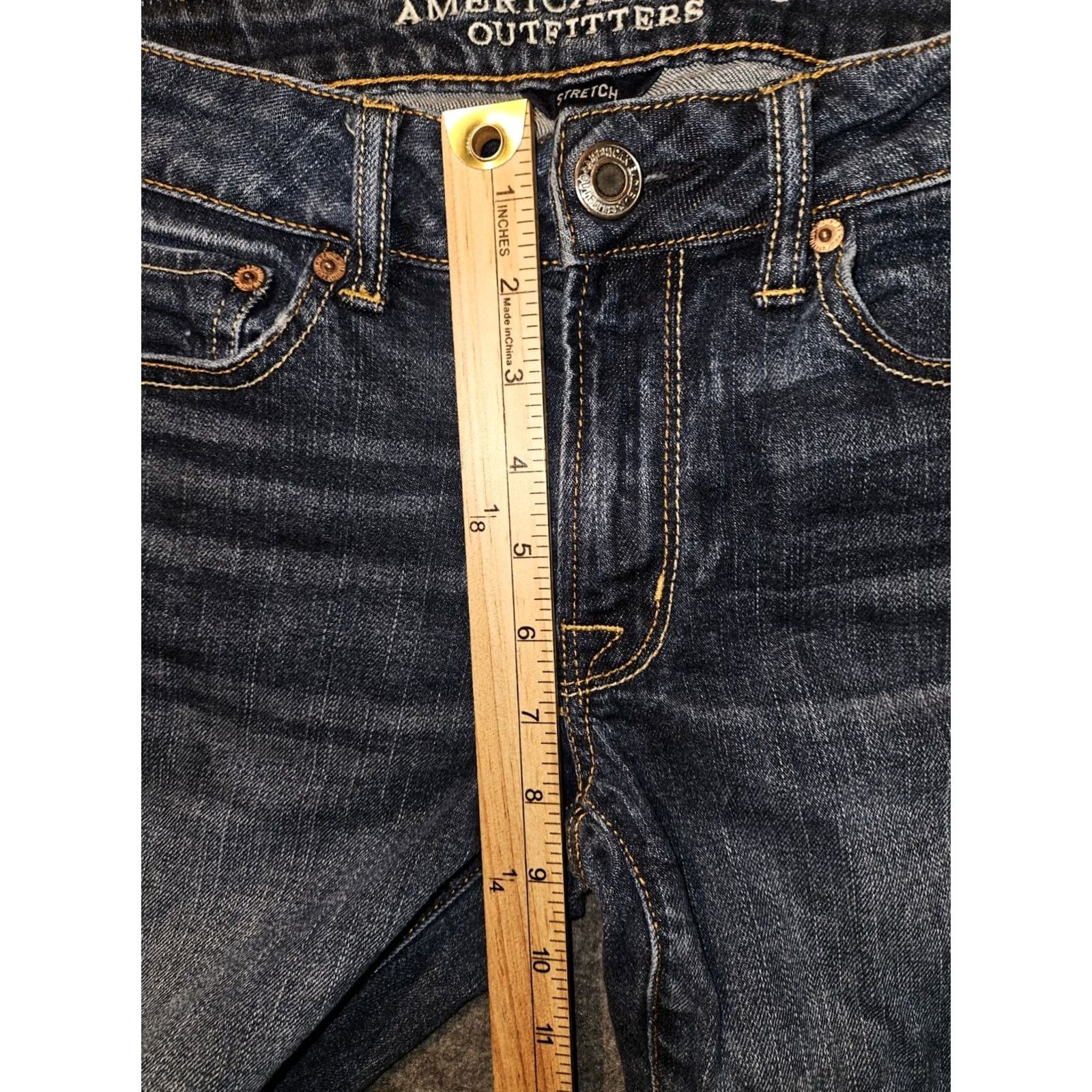 American Eagle Outfitters VINTAGE American Eagle Outfitters Bermuda Shorts Women's 6 Mid Blue Stretch Preppy Denim 5-Pocket Mens? Size 28" / US 6 / IT 42 - 5 Thumbnail