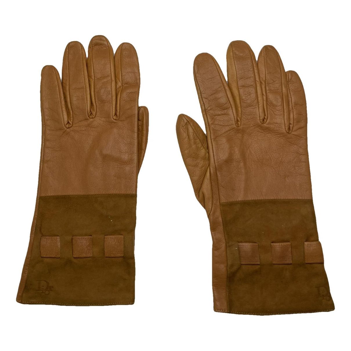 Dior Brown Leather Glove Size ONE SIZE - 1 Thumbnail