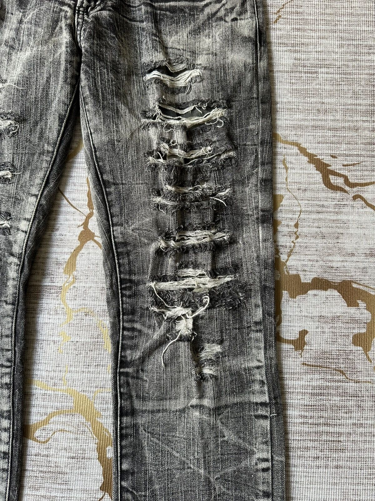Japanese Brand CHU XXX Distressed Claw Marks Design Denim Size US 30 / EU 46 - 9 Thumbnail