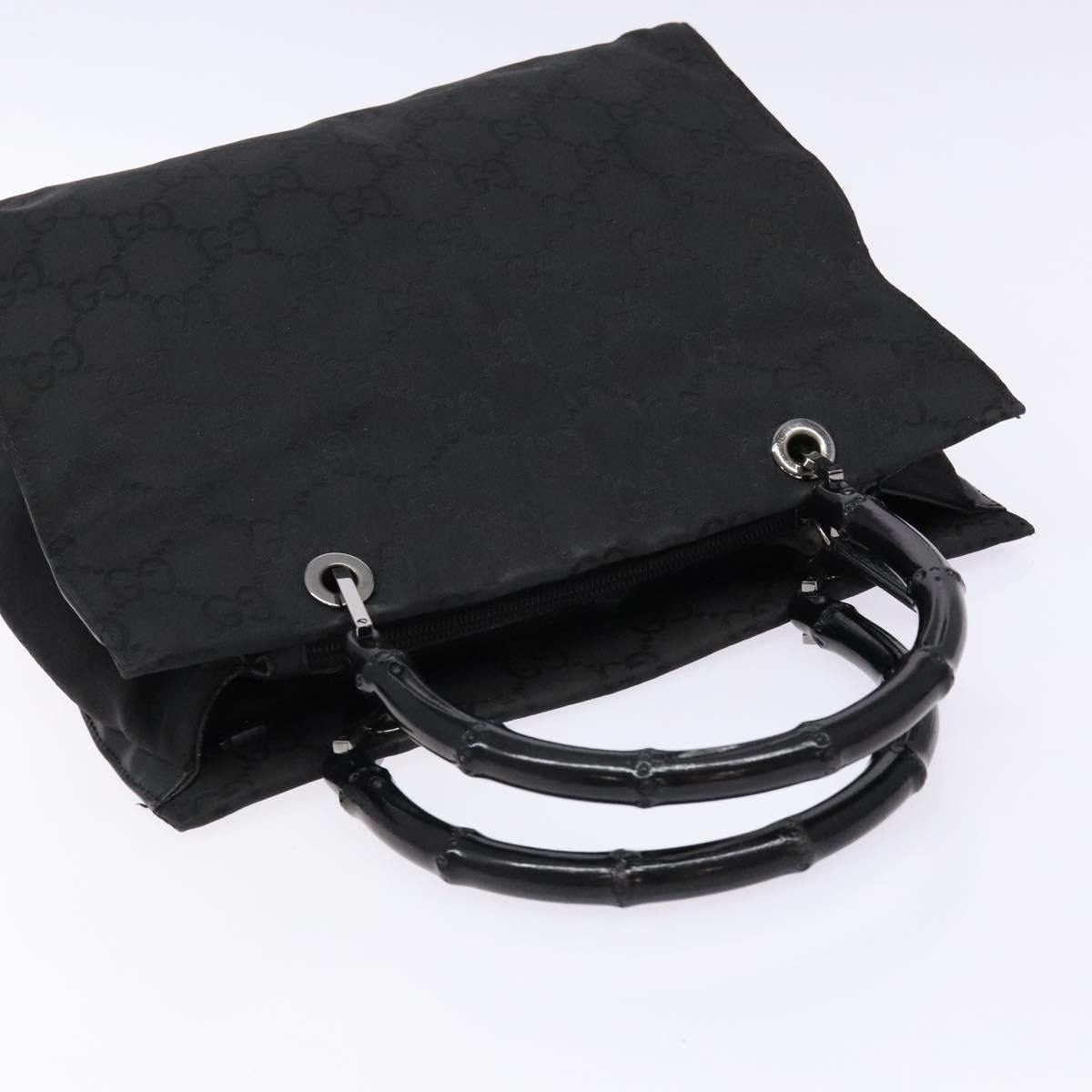 Gucci GUCCI GG Canvas Bamboo Hand Bag Nylon Black Silver 002 002 Size ONE SIZE - 6 Thumbnail