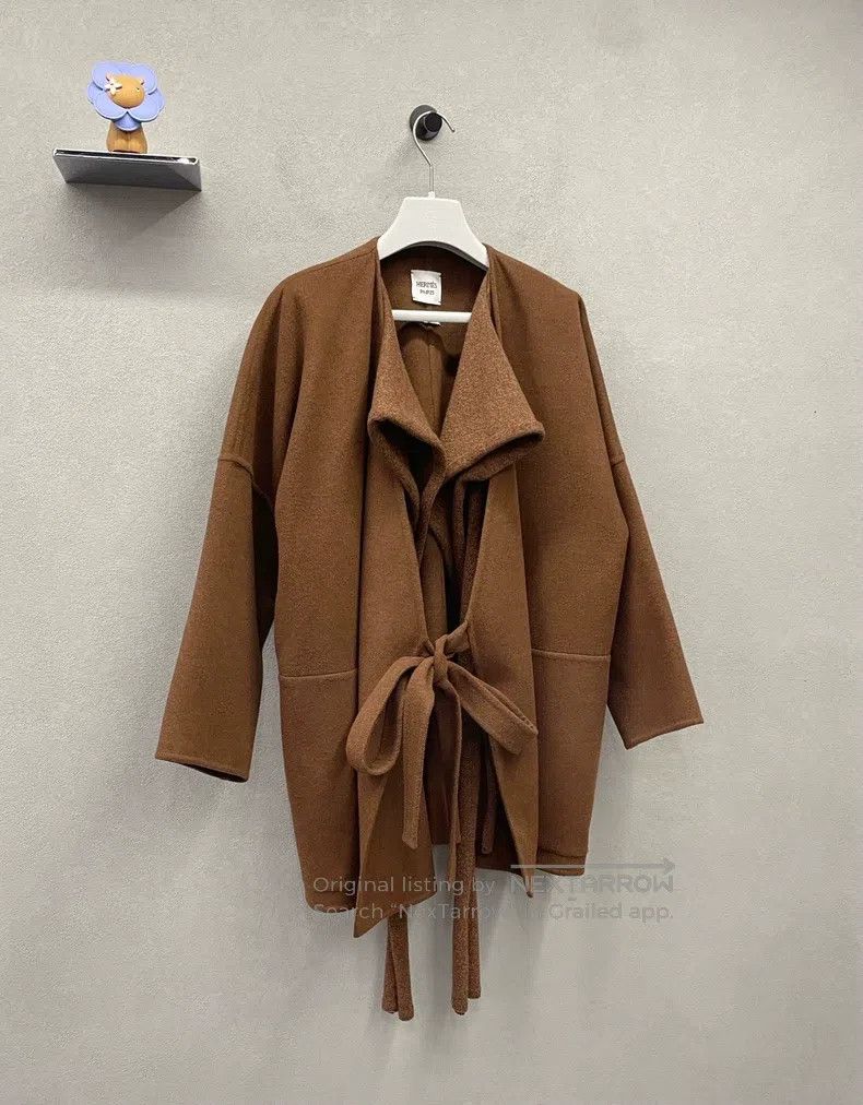 Hermes Hermes Camel Coat Jacket Size XXS / US 00 / IT 34 - 2 Thumbnail
