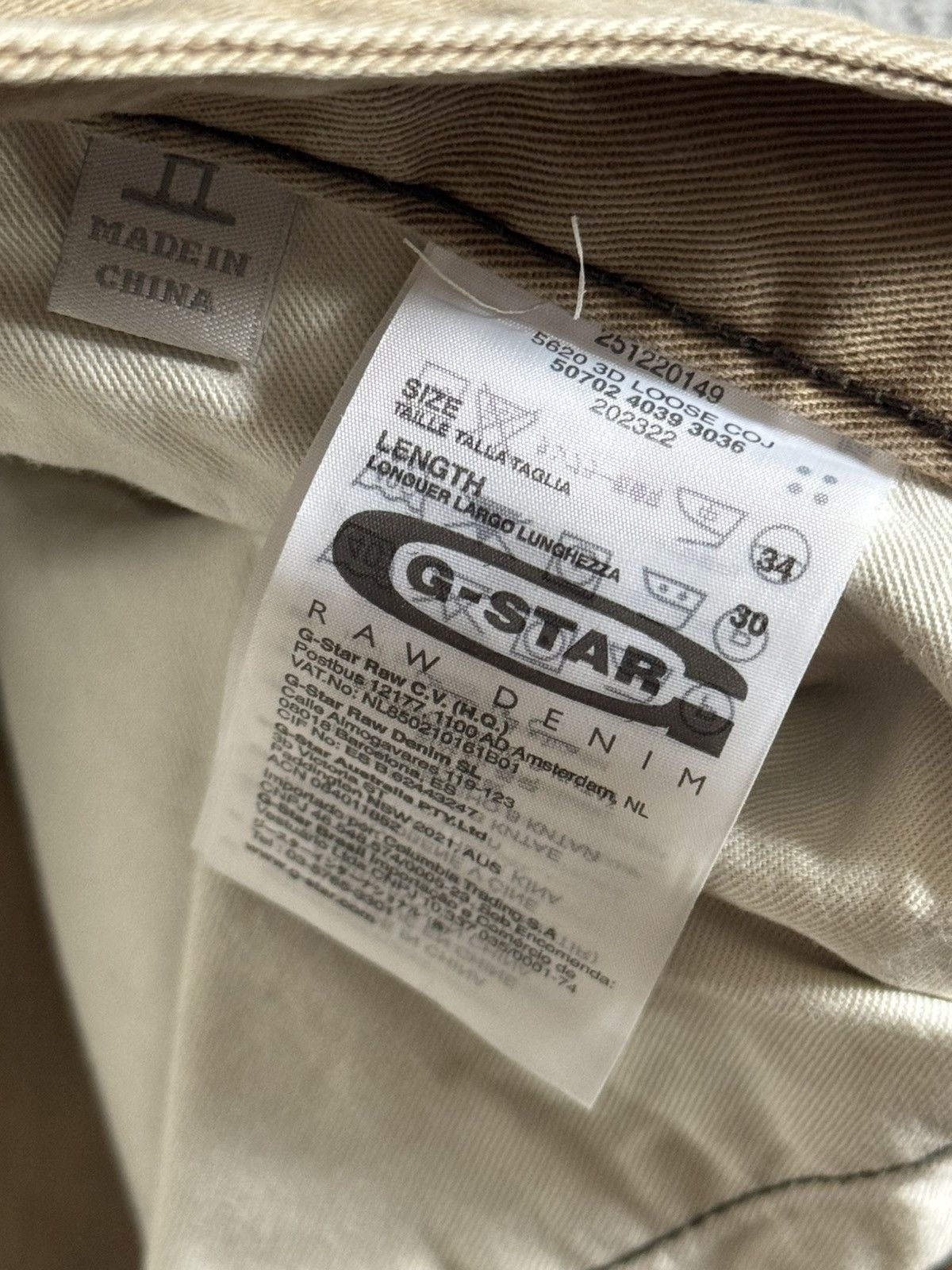 G-Star G star raw 34/30 5620 3D loose coj pants trouser jeans baggy Size US 34 / EU 50 - 11 Thumbnail