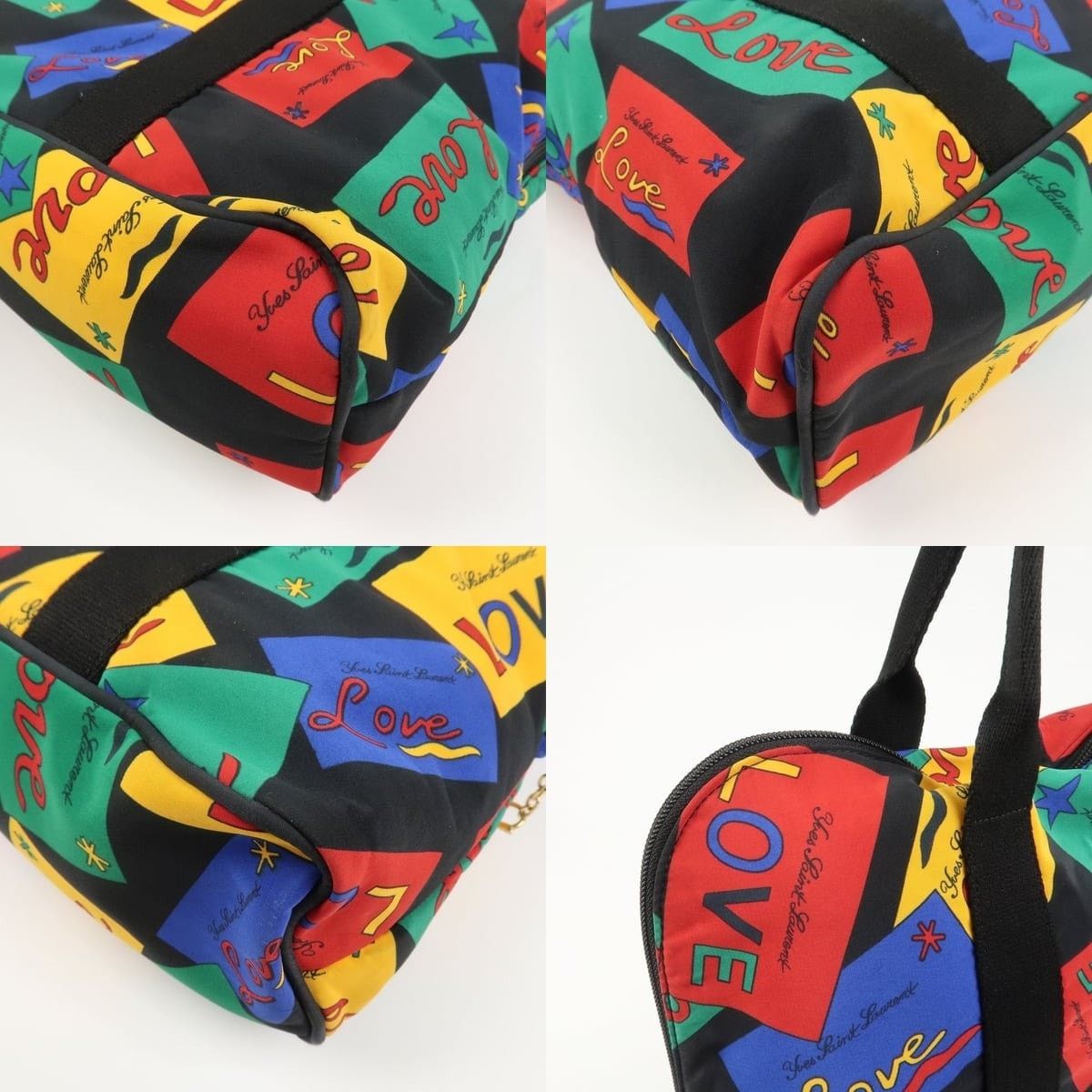 Saint Laurent Paris Saint Laurent Love Print Nylon Tote Multicolor Size ONE SIZE - 5 Thumbnail